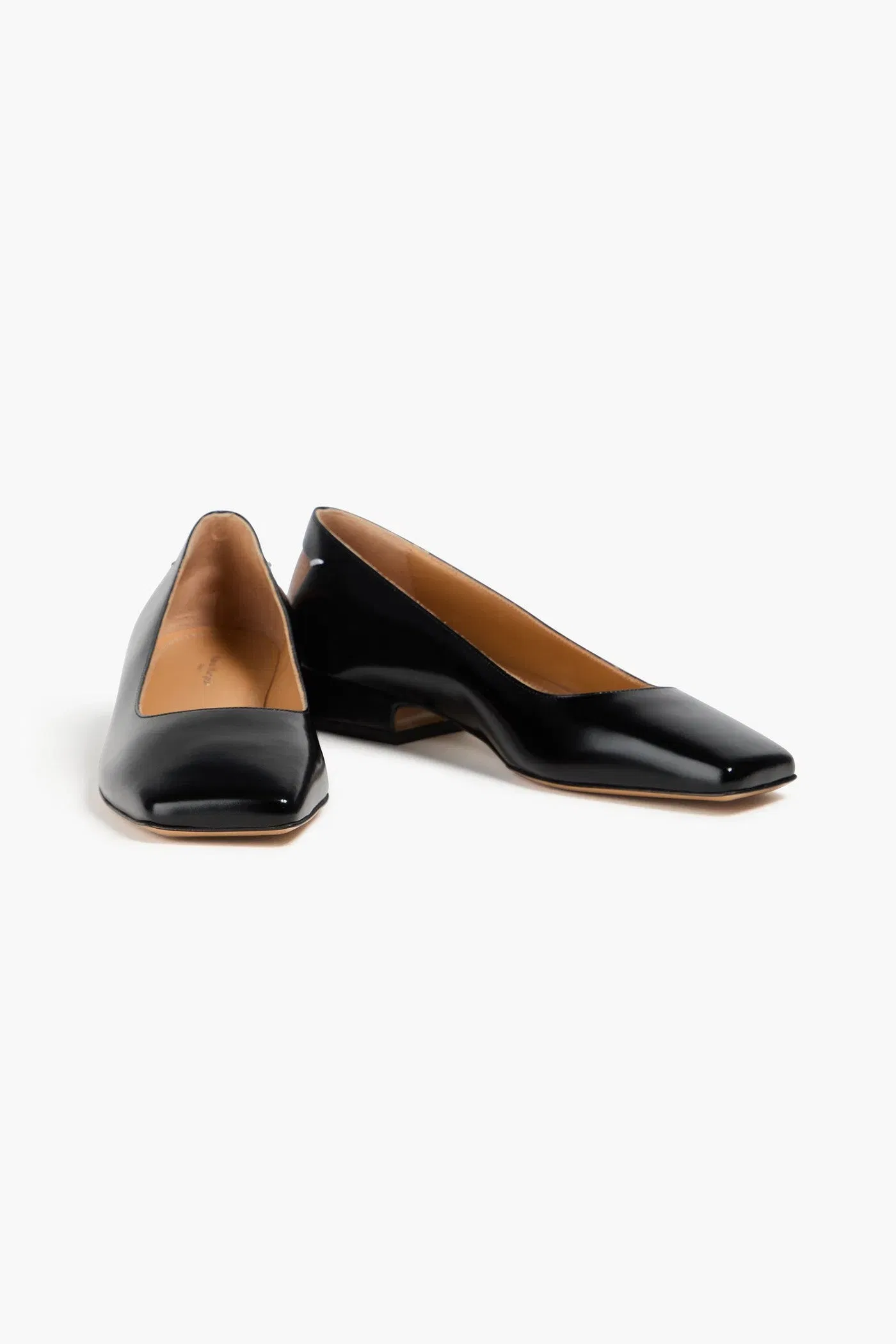 Maison Margiela Four Stitches Leather Ballet Flats Black Women's