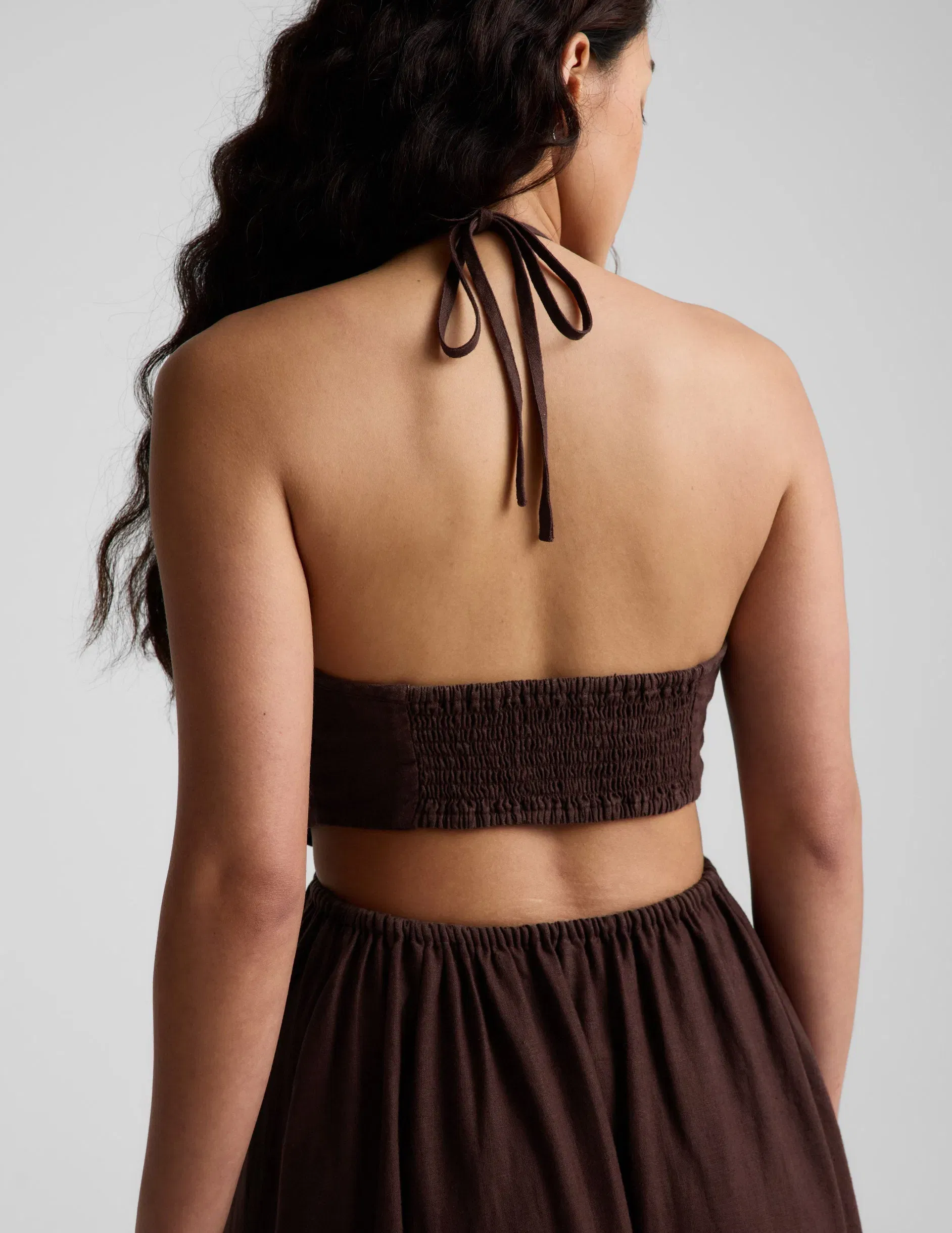 Beyond Yoga SoftWash Linen Halter Dress Women's
