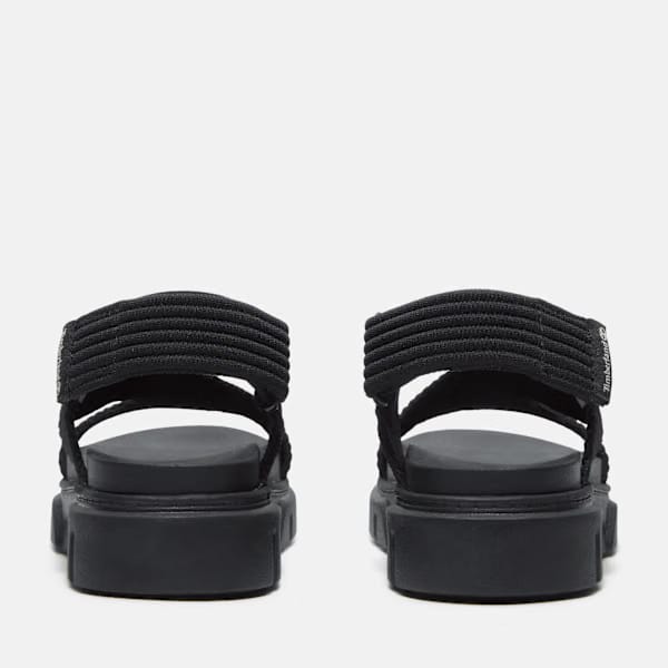 Timberland Greyfield Backstrap Sandal Black Knit Women'S