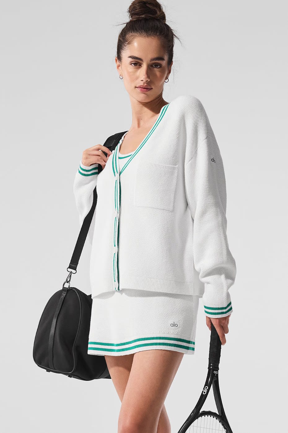 Alo Yoga Tennis Club Sweater Knit Cardigan