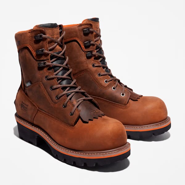 Timberland Evergreen Logger Composite Toe Waterproof Work Boot Brown Men'S