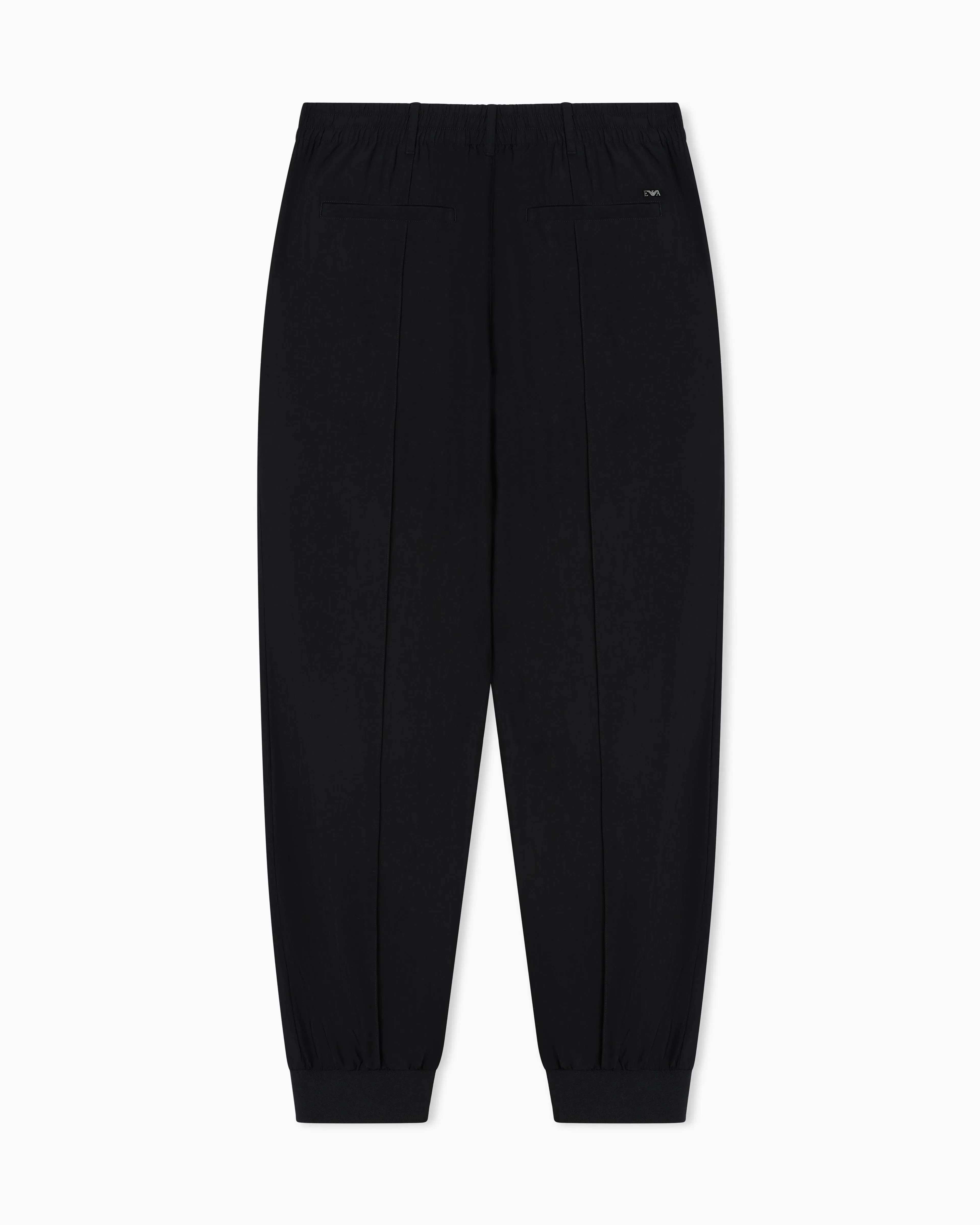 Emporio Armani Nylon trousers with front ribs