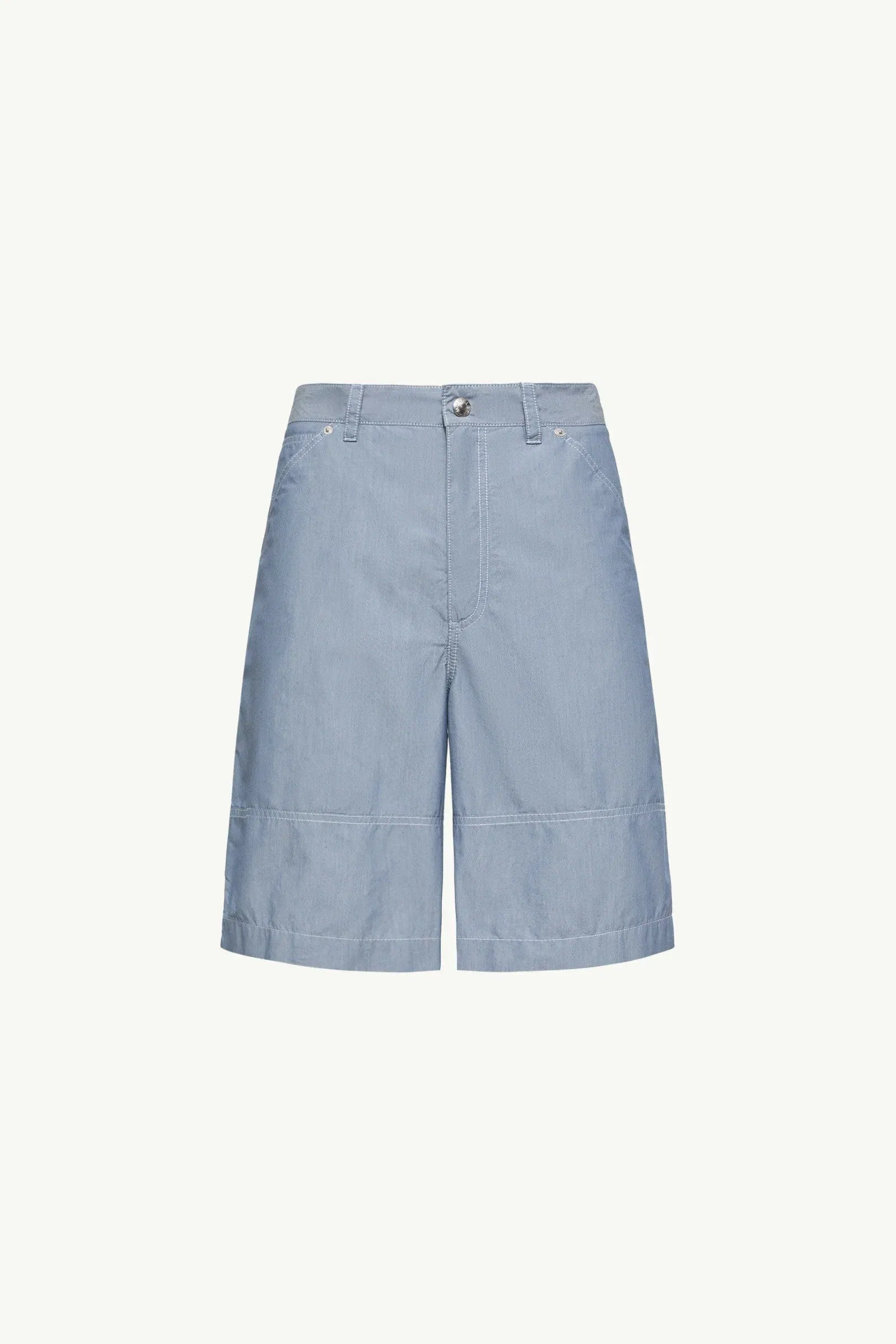 Moncler Chambray Cargo Shorts Powder Blue Powder Blue