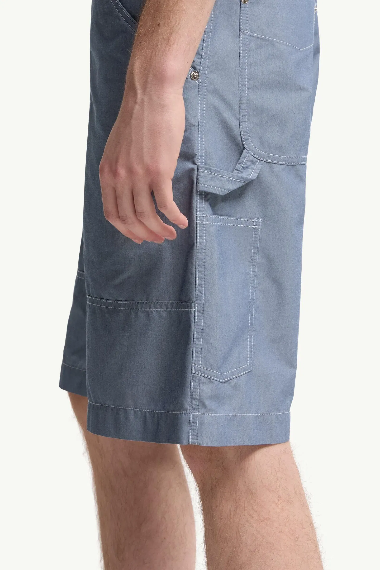 Moncler Chambray Cargo Shorts Powder Blue Powder Blue