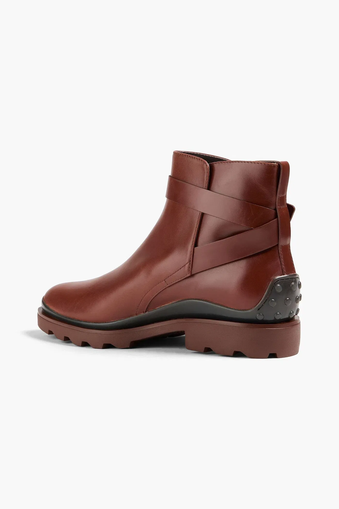 Tod's Buckled Leather Boots Brown