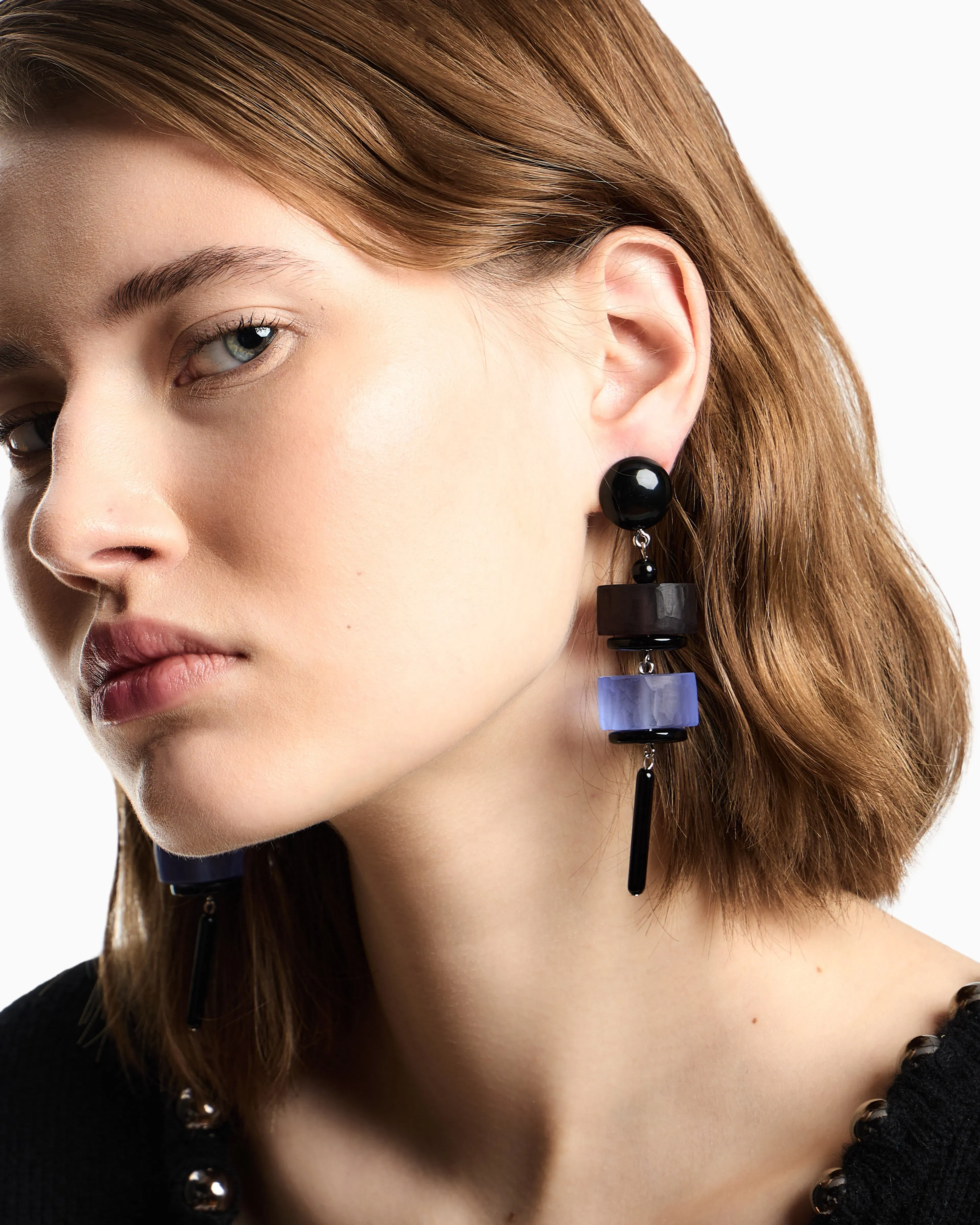 Emporio Armani Oversized pendant earrings with geometric elements