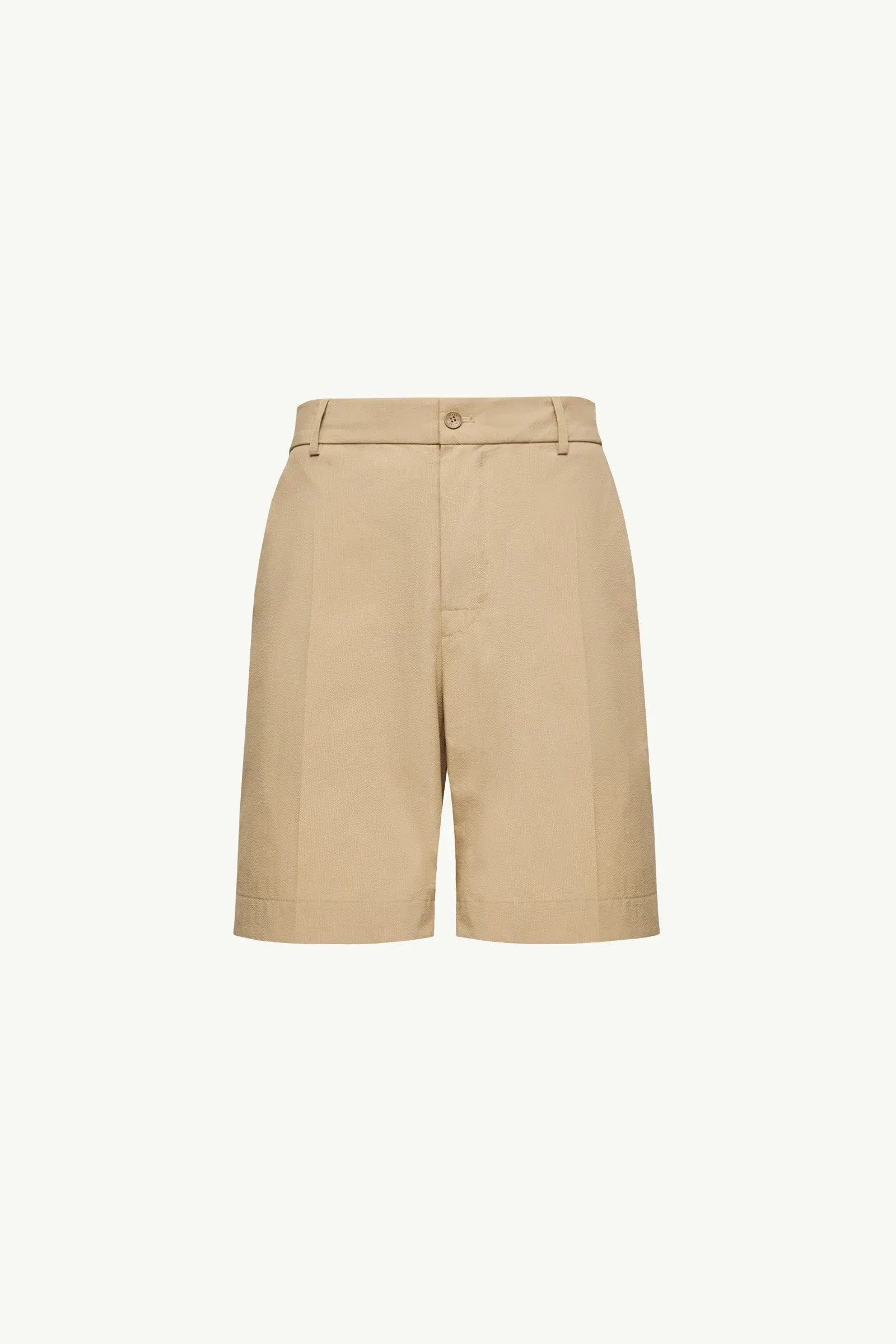Moncler Seersucker Shorts Light Beige Light Beige
