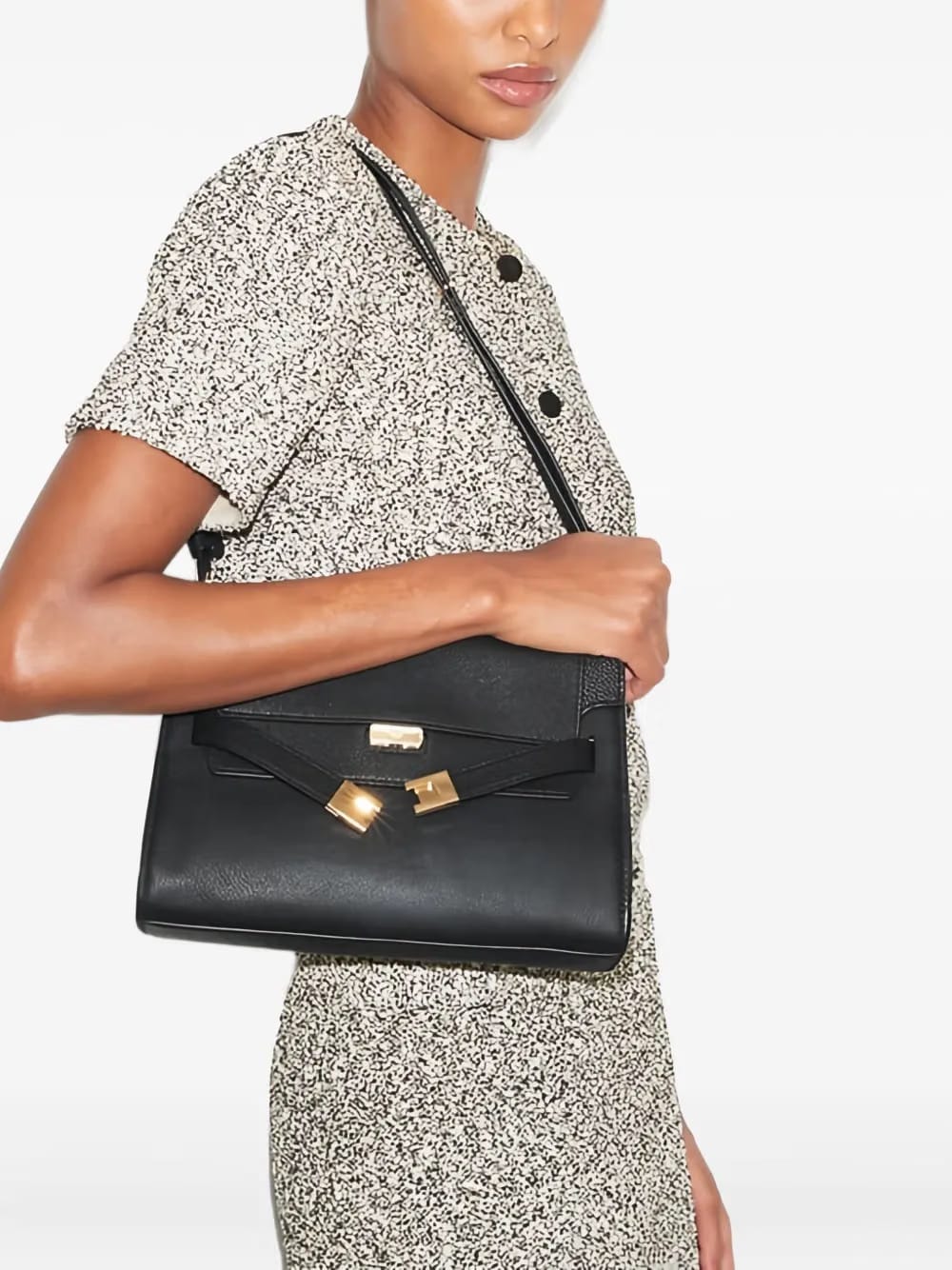 Lee Radziwill pebble-leather flap shoulder bag