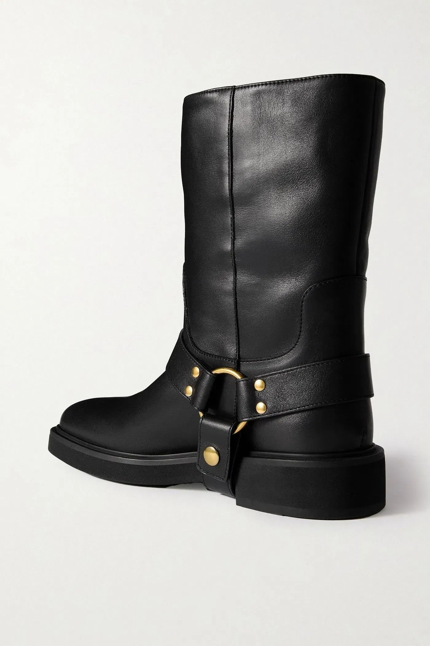 Valentino Garavani Vlogo Signature Embellished Leather Ankle Boots Black Women's