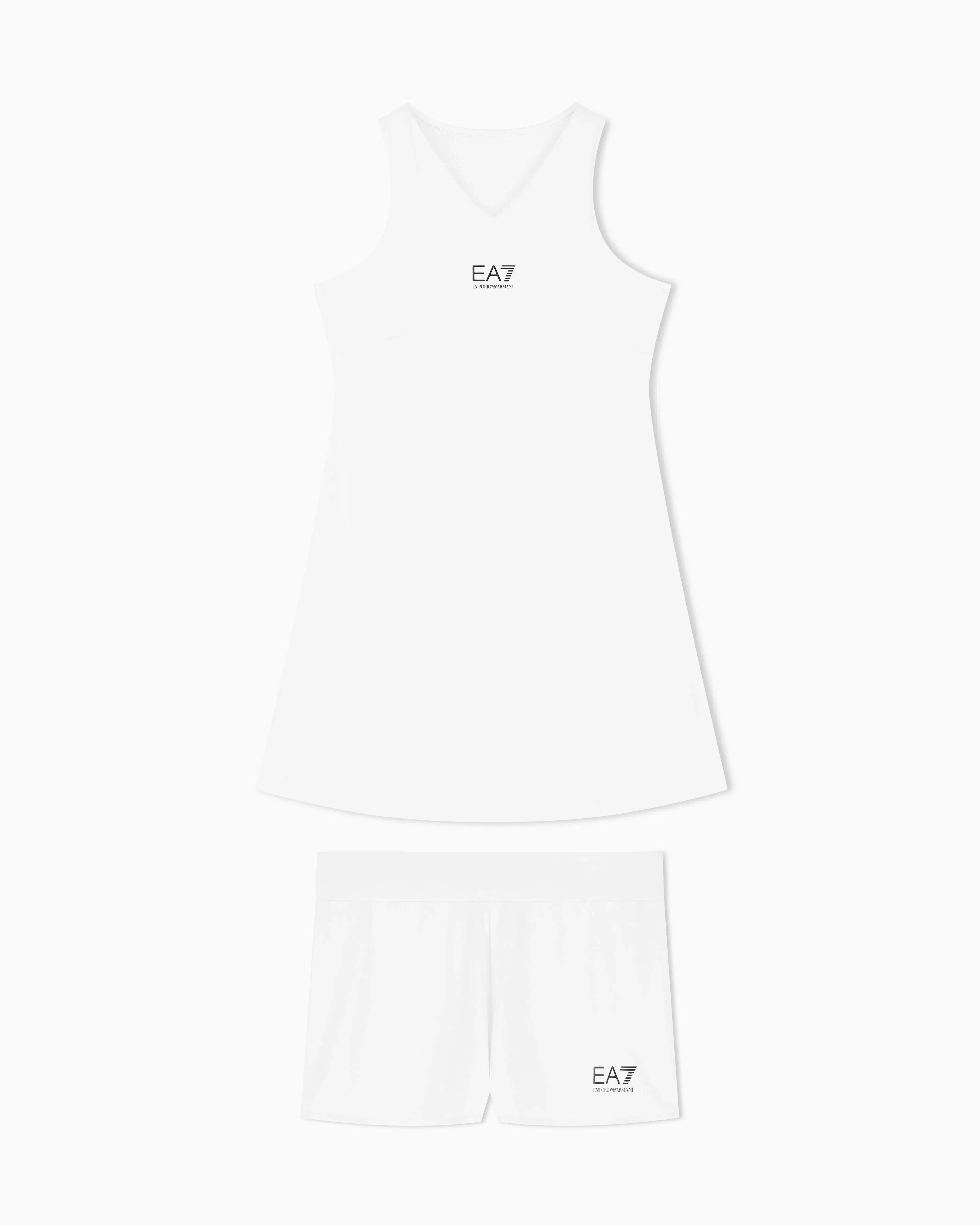 EA7 Ventus7 dress Tennis Pro with a V-neck and matching shorts