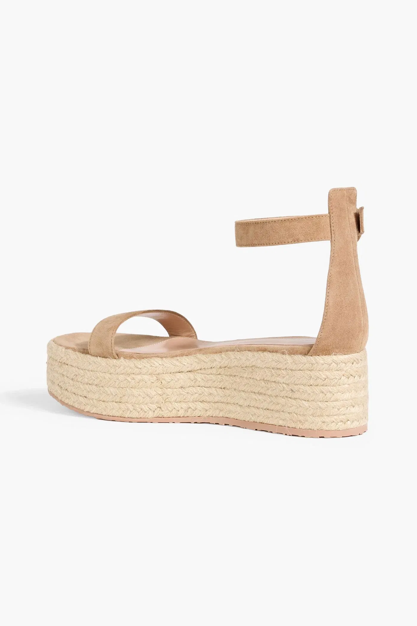 Gianvito Rossi Seville 40 Suede Platform Sandals Neutral Women's