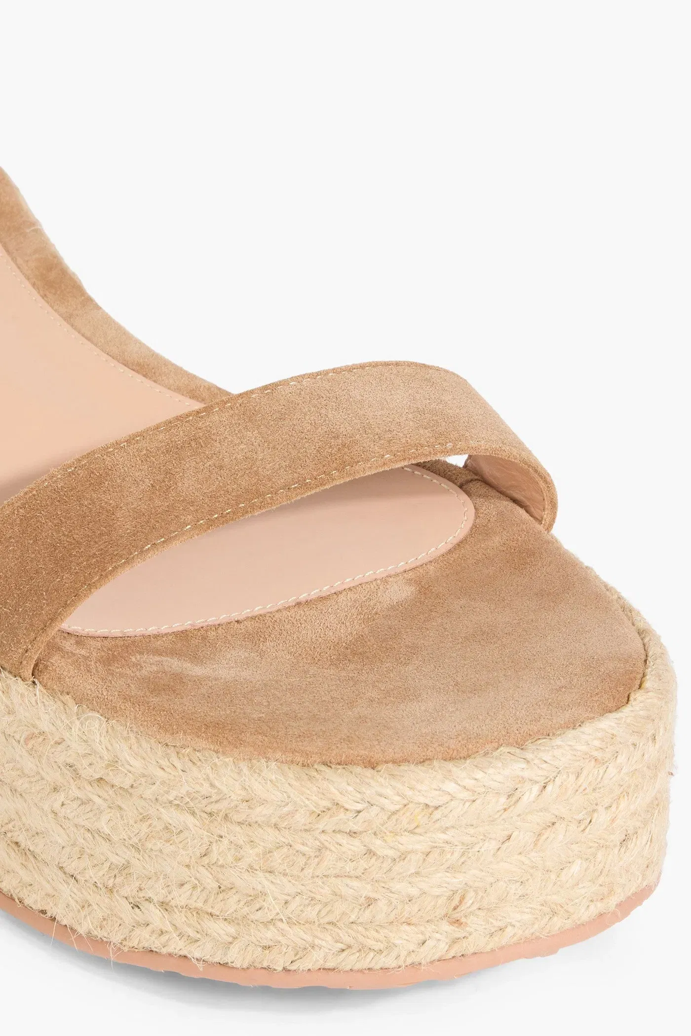 Gianvito Rossi Seville 40 Suede Platform Sandals Neutral Women's