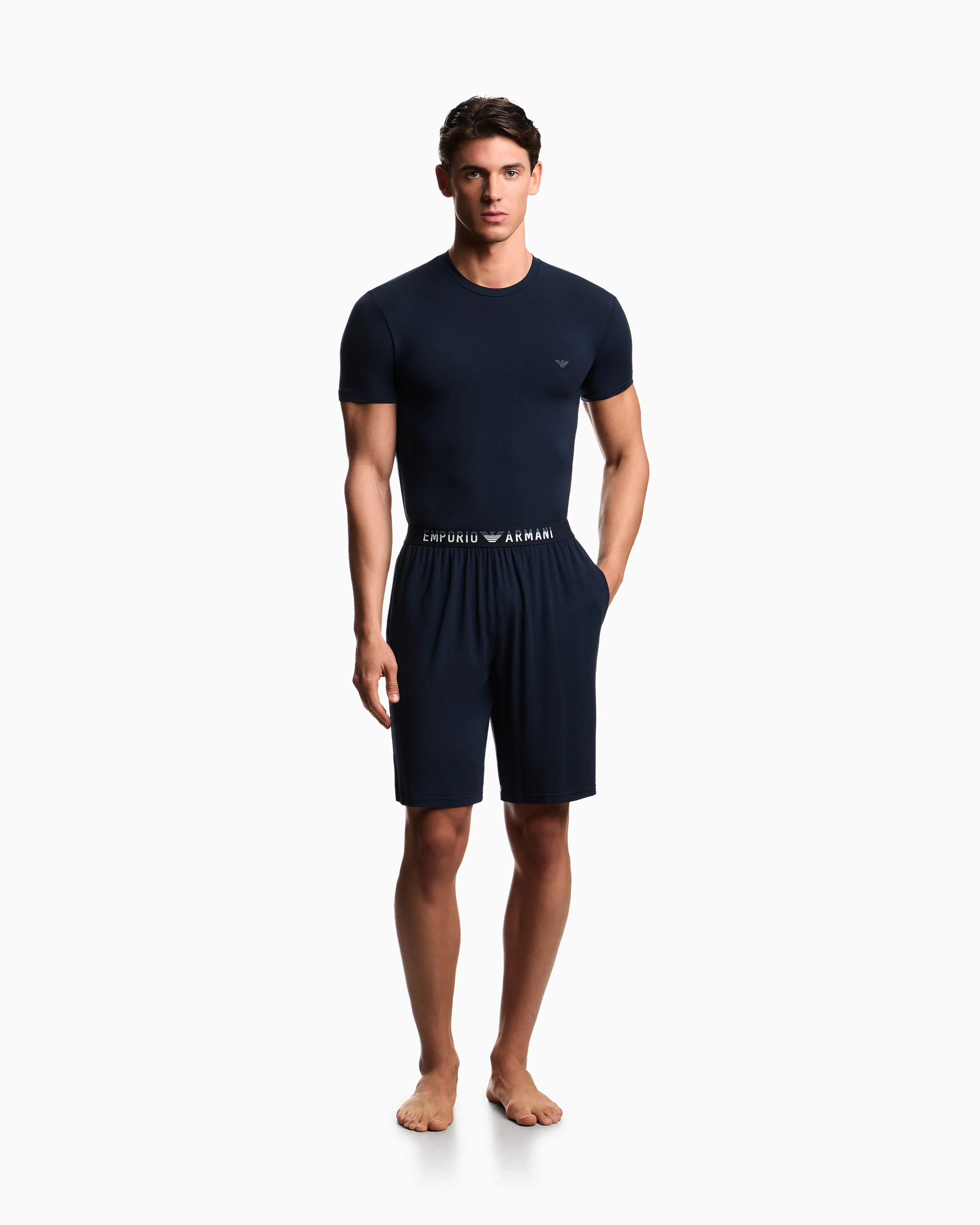 Emporio Armani Soft modal Bermuda short pyjamas