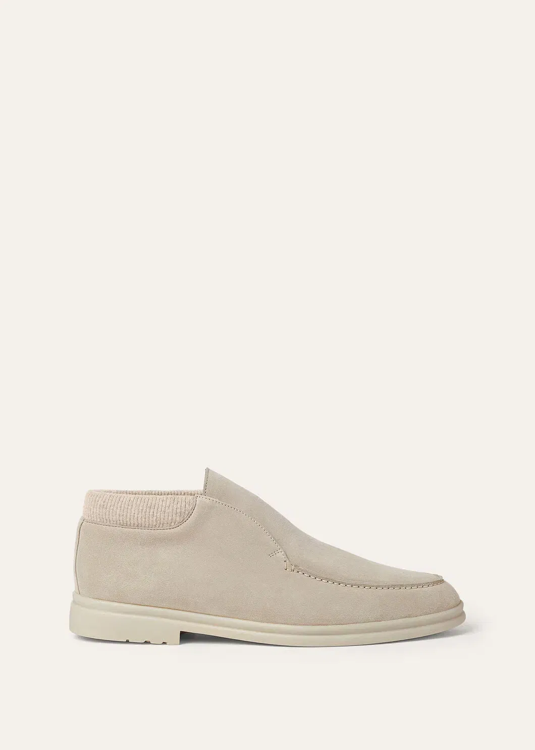 LoroPiana Open Wintery Walk Ankle Boot Pearl Powder