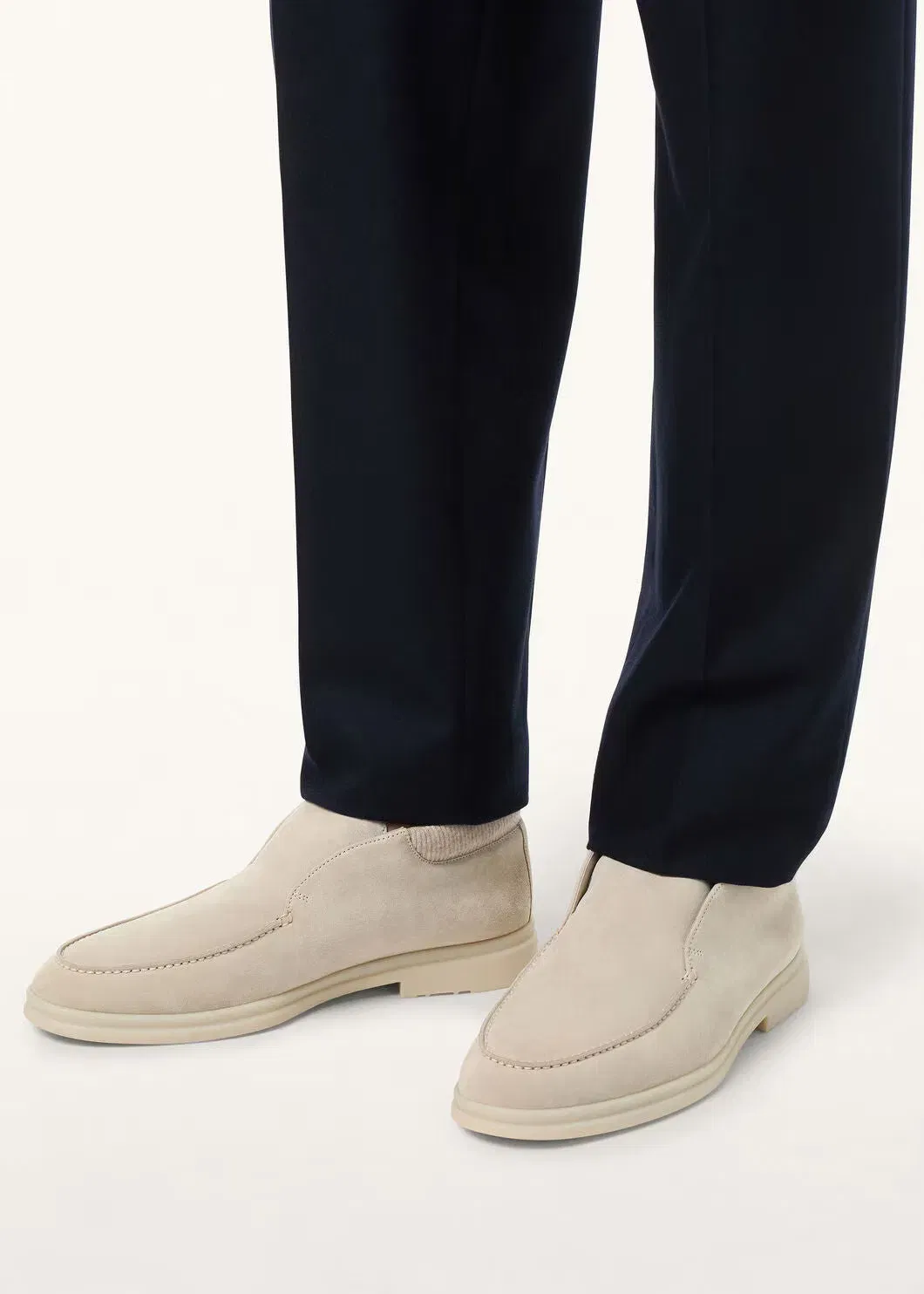 LoroPiana Open Wintery Walk Ankle Boot Pearl Powder