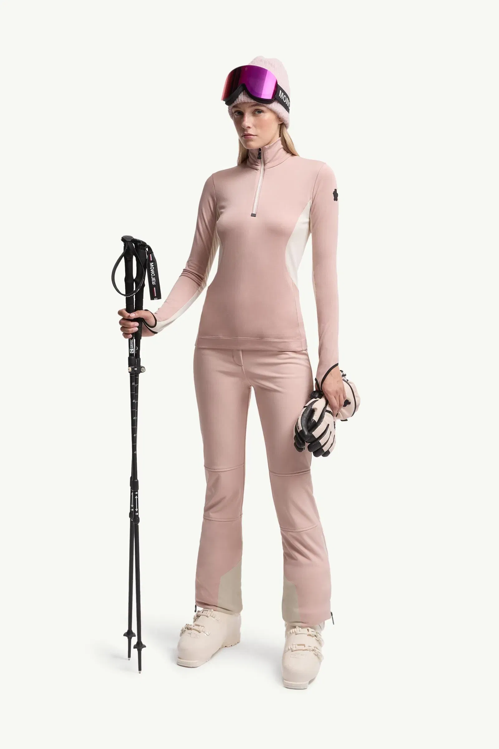 Moncler Polartec® Half-Zip Turtleneck Pink Pink