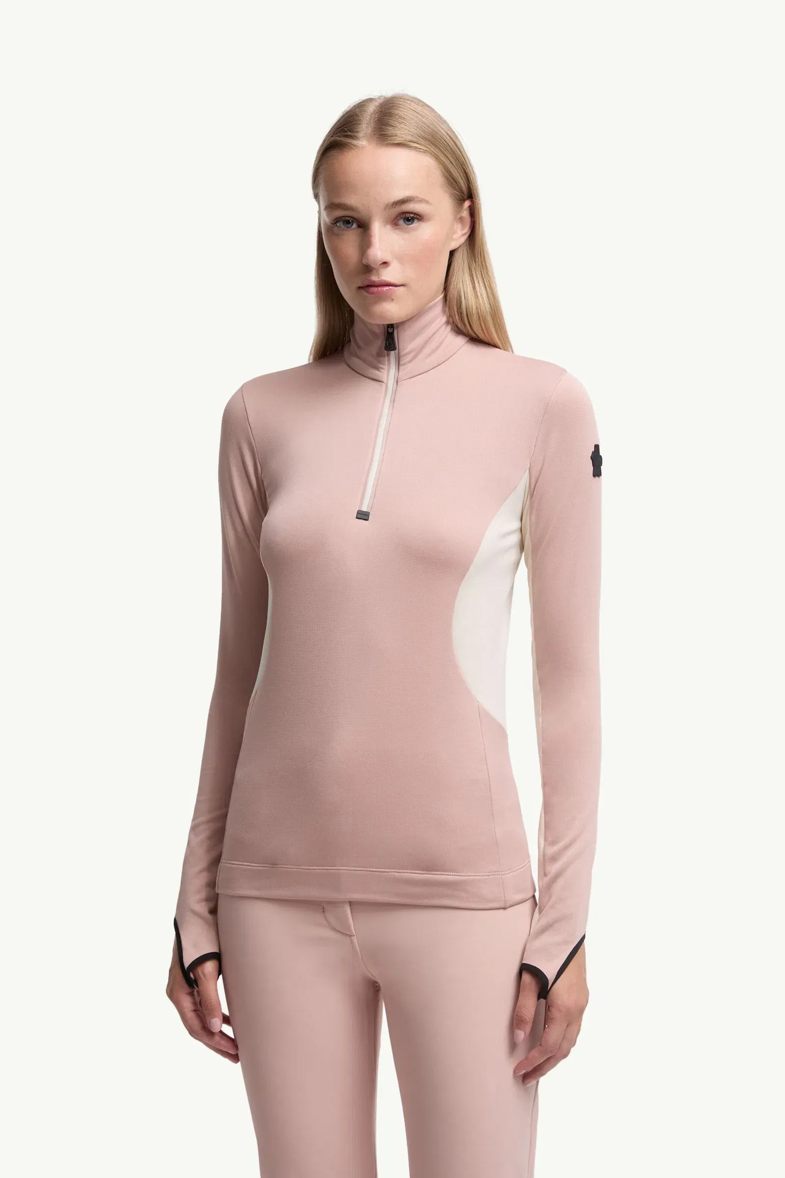 Moncler Polartec® Half-Zip Turtleneck Pink Pink