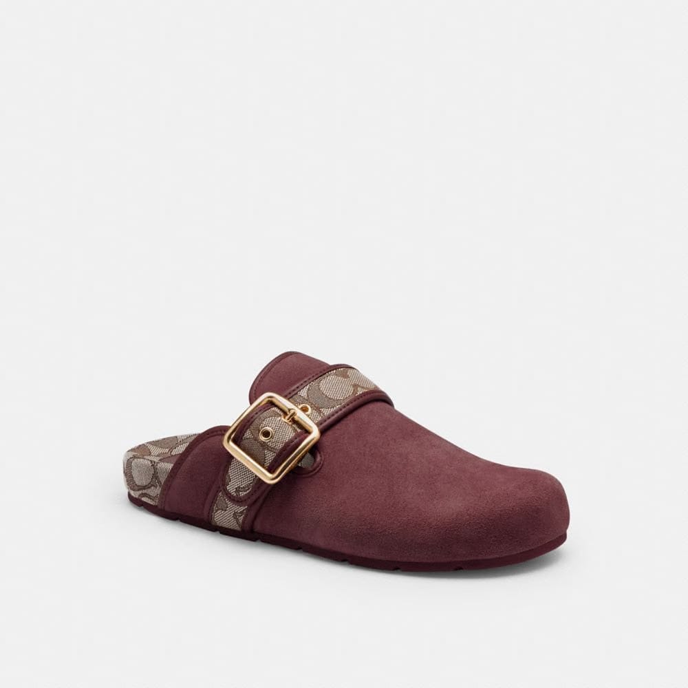 Women's Coach Archival Buckle Clog Merlot