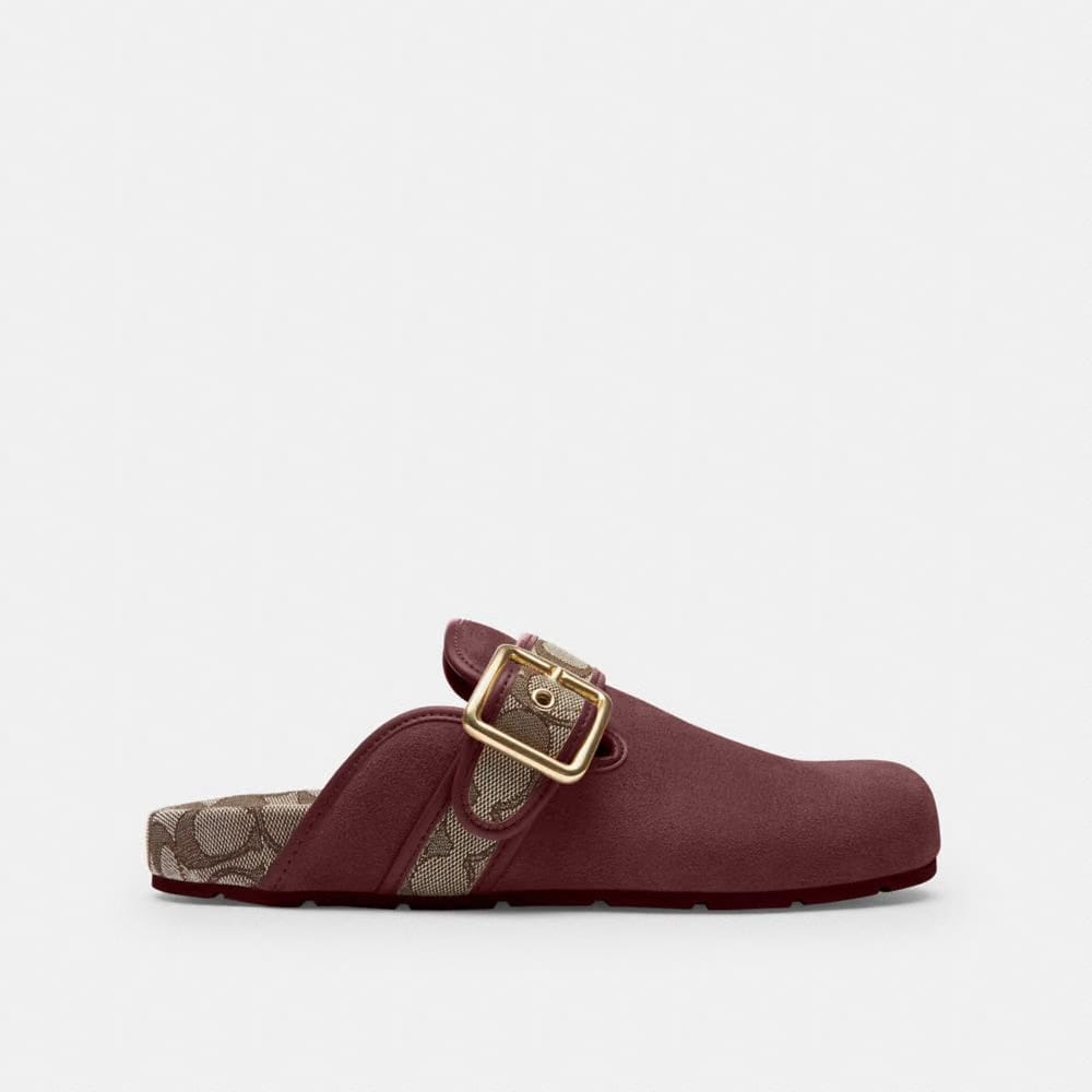 Women's Coach Archival Buckle Clog Merlot