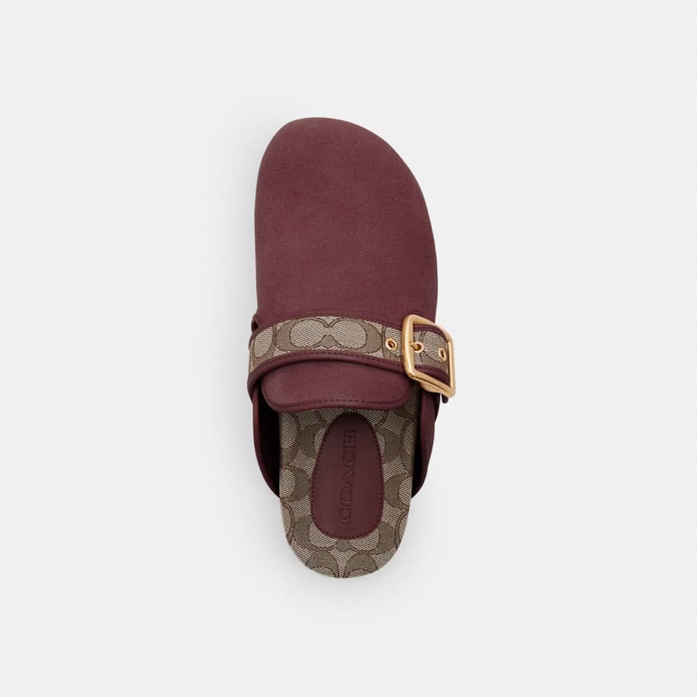 Women's Coach Archival Buckle Clog Merlot