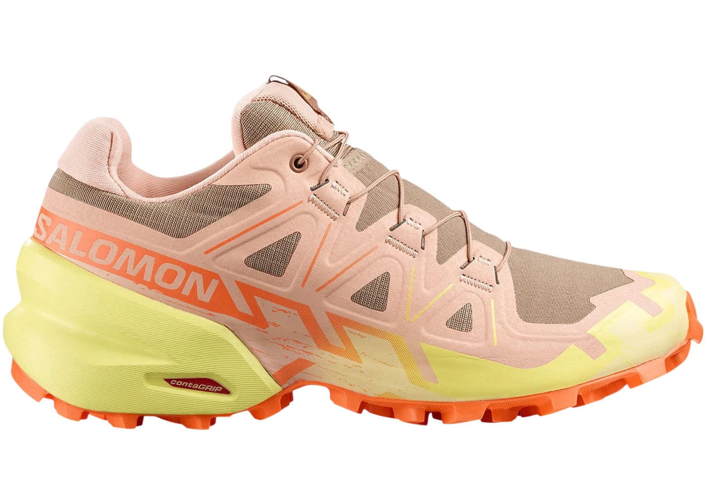 Salomon Speedcross 6 Burro Sunny Lime Almond Cream Womens