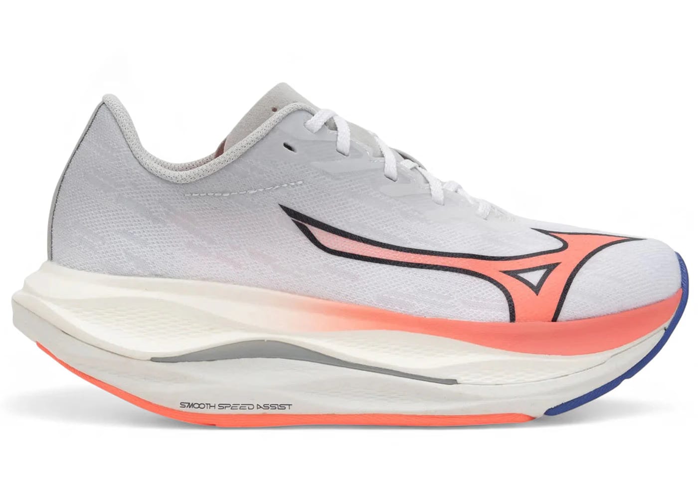 Mizuno Wave Rebellion Flash 3 White Striking Coral Iris Bloom Womens