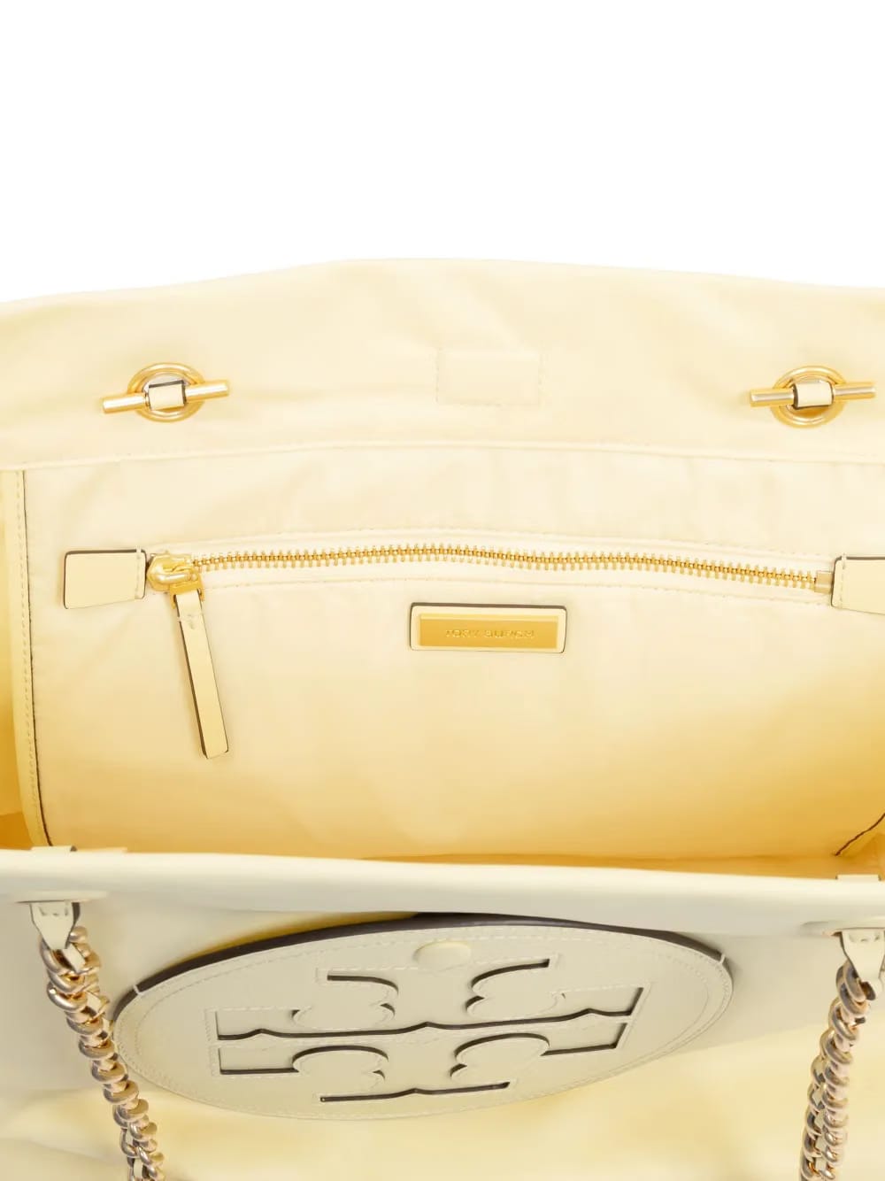 Ella logo-patch tote bag
