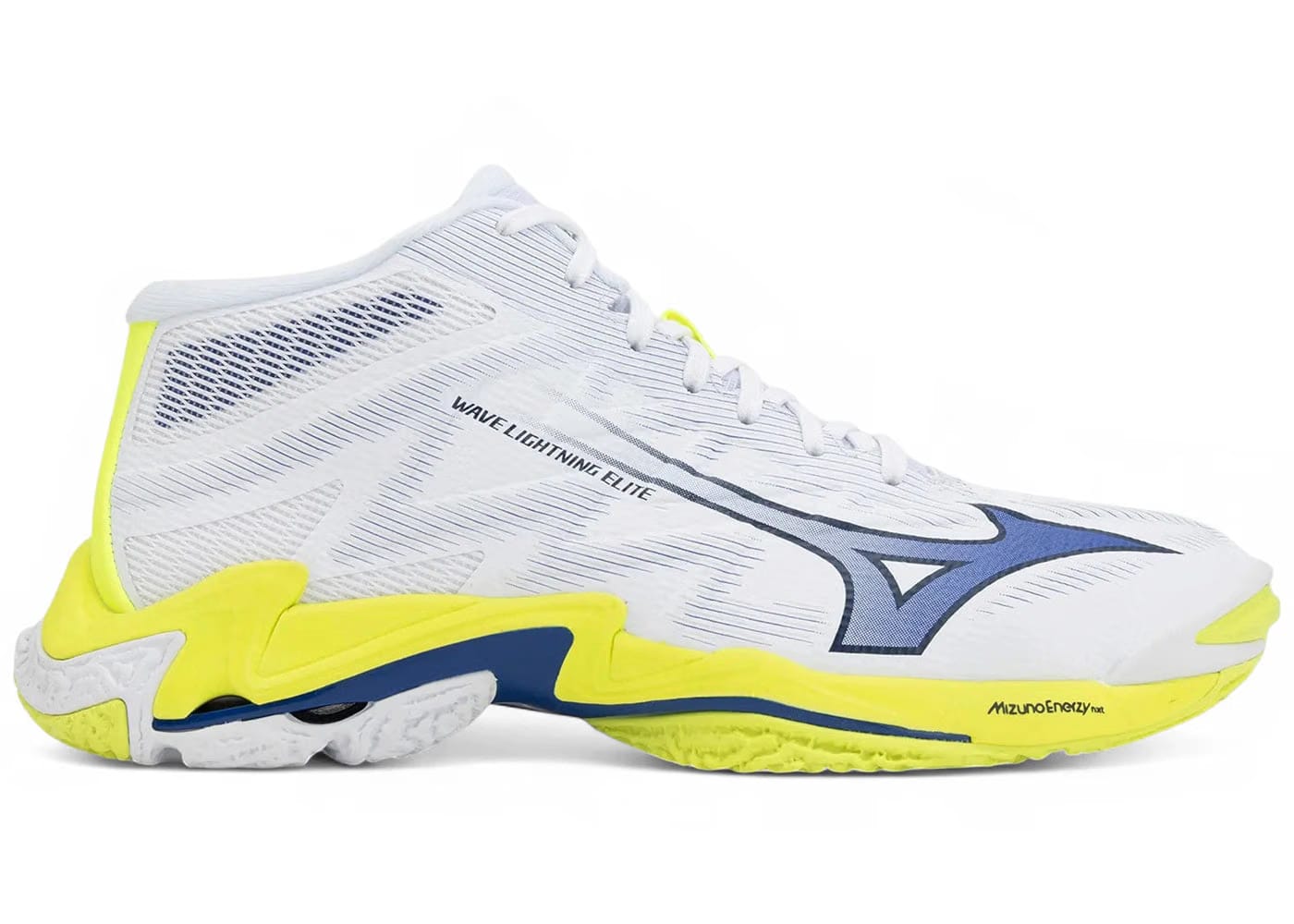 Mizuno Wave Lightning Elite Mid White Lighting Yellow Dazzling Blue