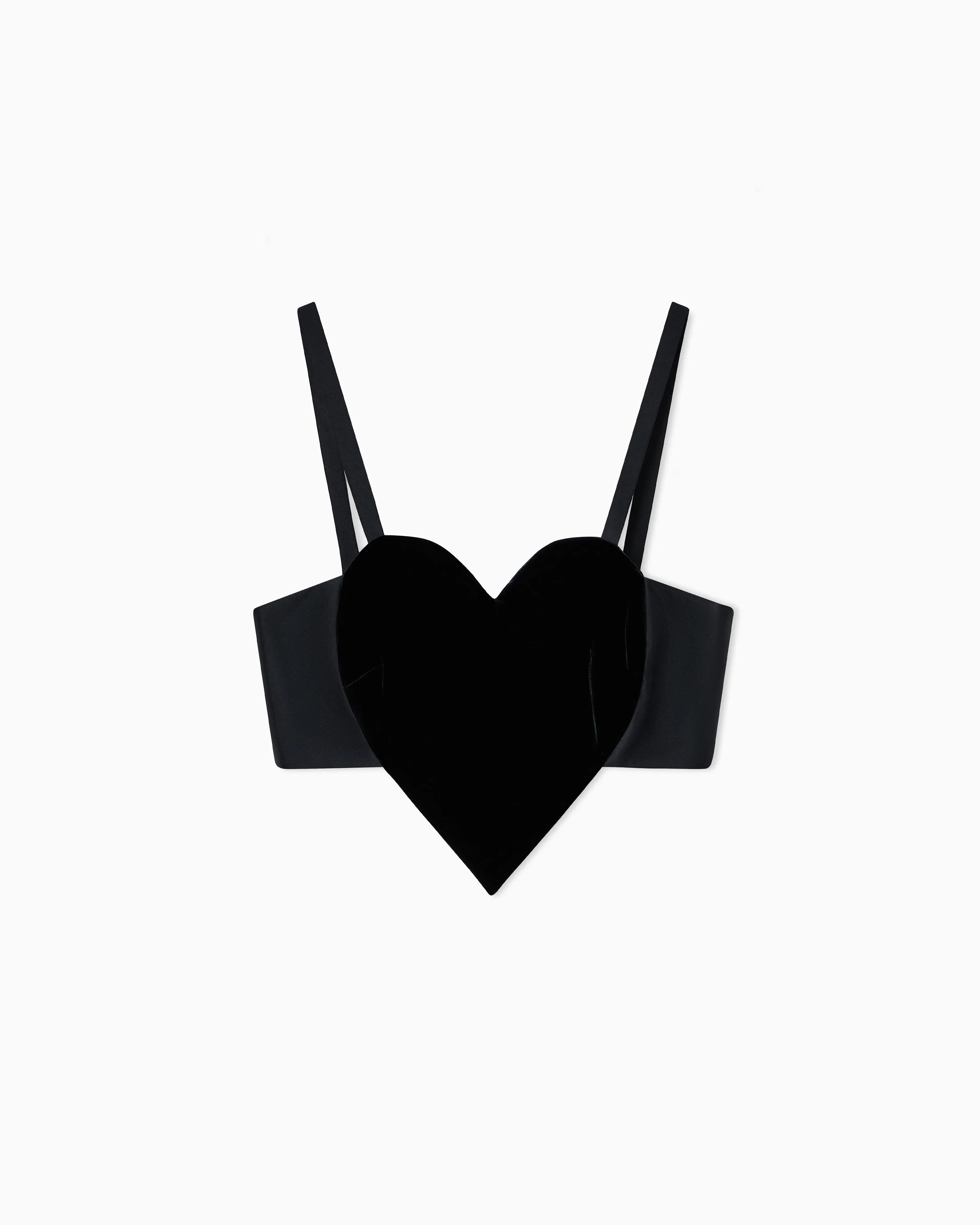 Emporio Armani Liquid velvet top with heart