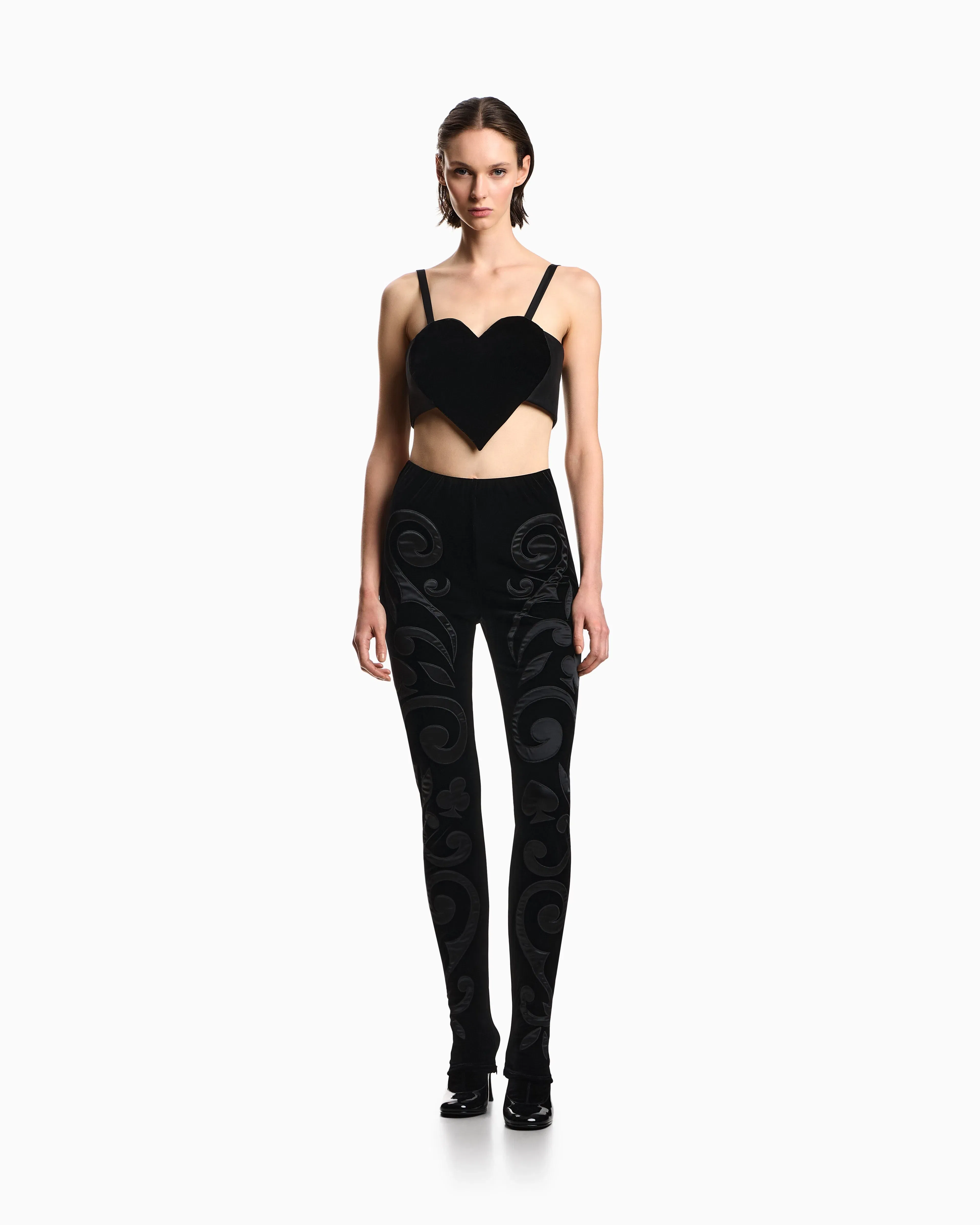 Emporio Armani Liquid velvet top with heart
