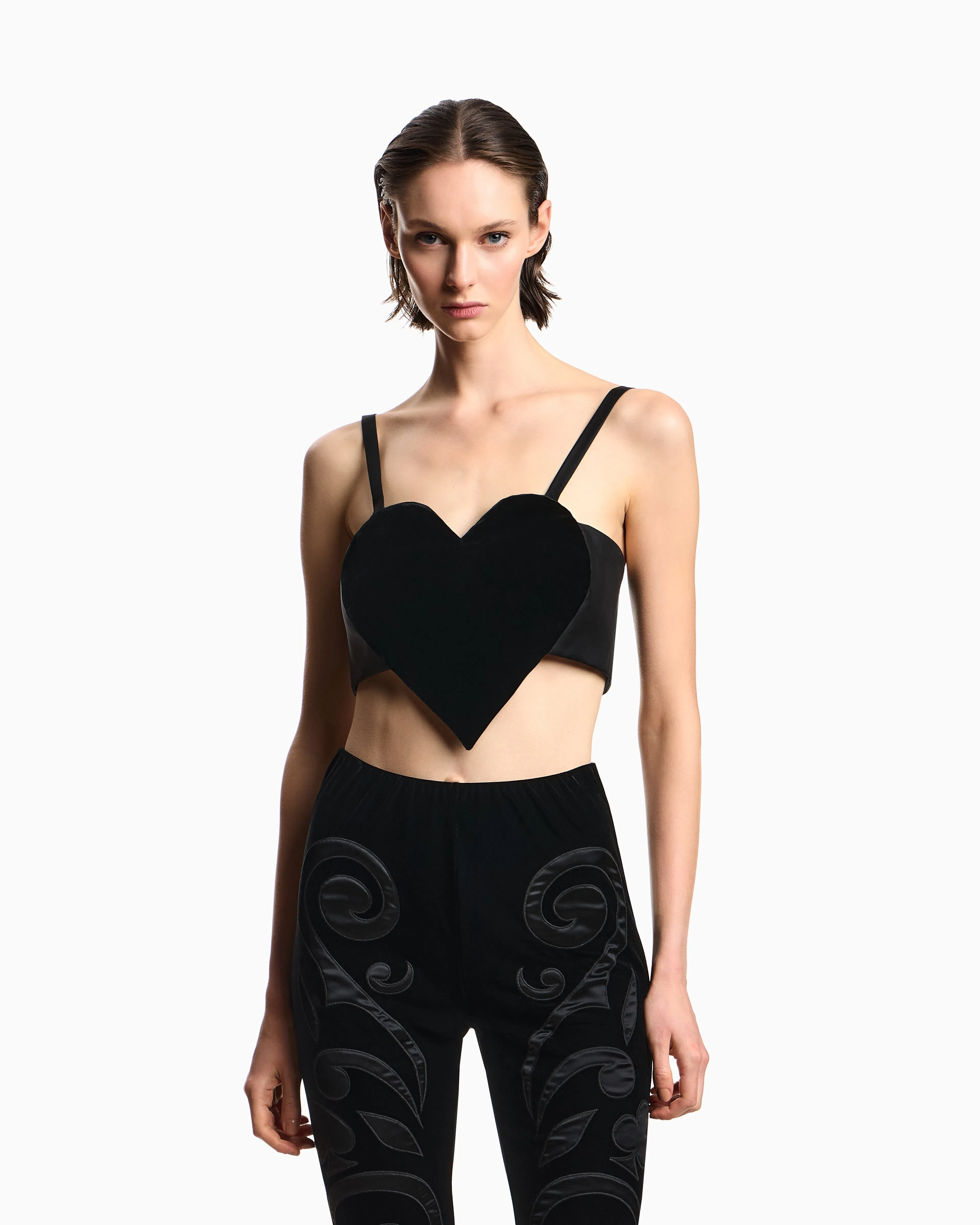 Emporio Armani Liquid velvet top with heart