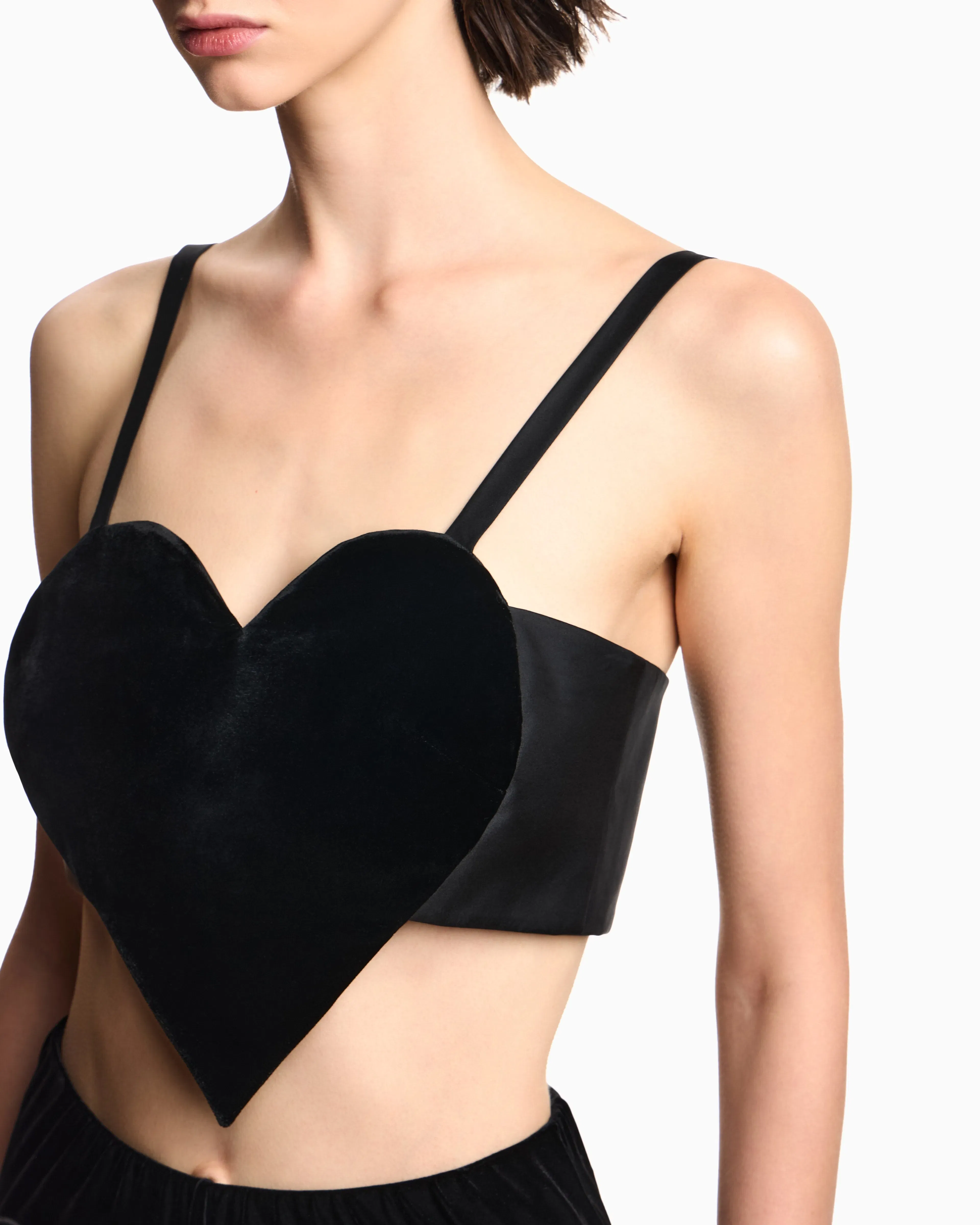 Emporio Armani Liquid velvet top with heart