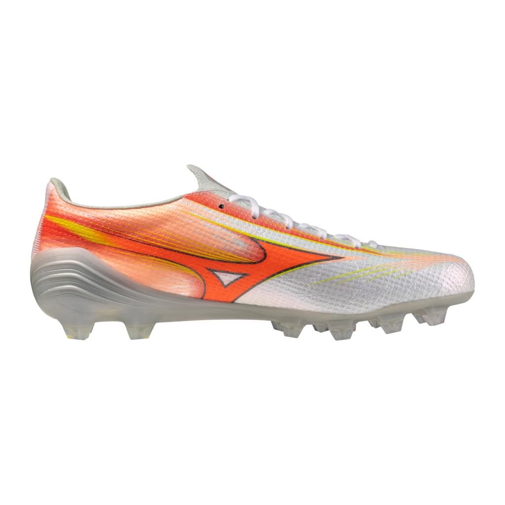 Mizuno Alpha Iii Japan Made In Fg Firm Ground Soccer Cleat White Lava Orange