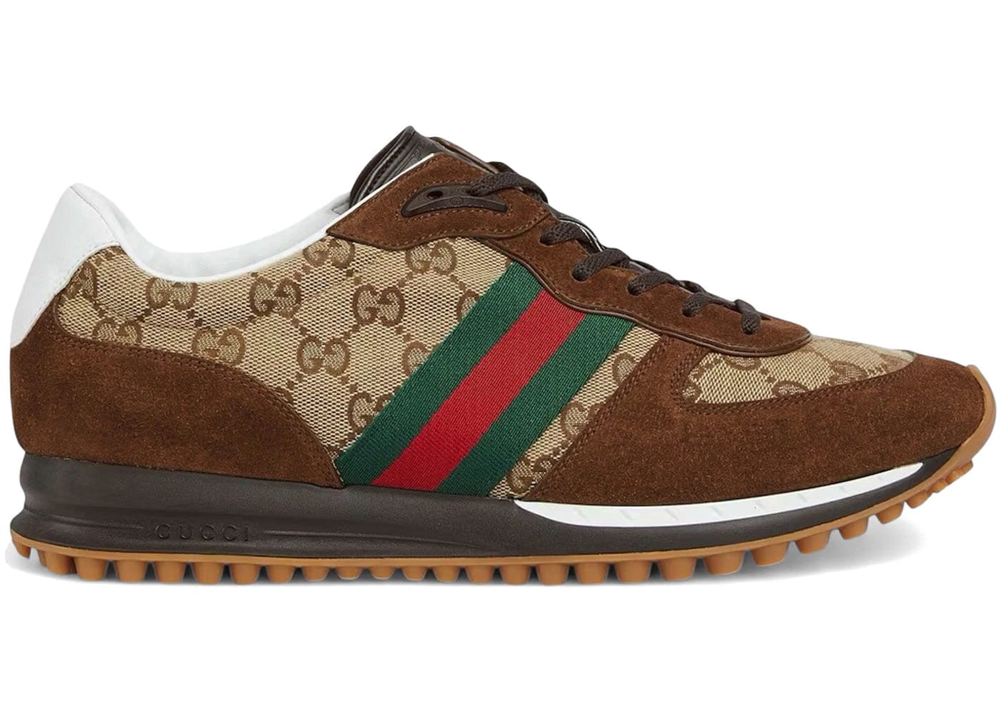 Gucci Re-Motion Sneaker Beige Dark Brown Gg Canvas