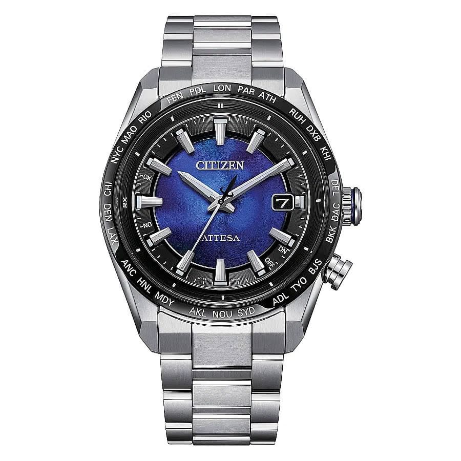 Citizen Attesa Perpetual World Time Blue Dial Mens Watch
