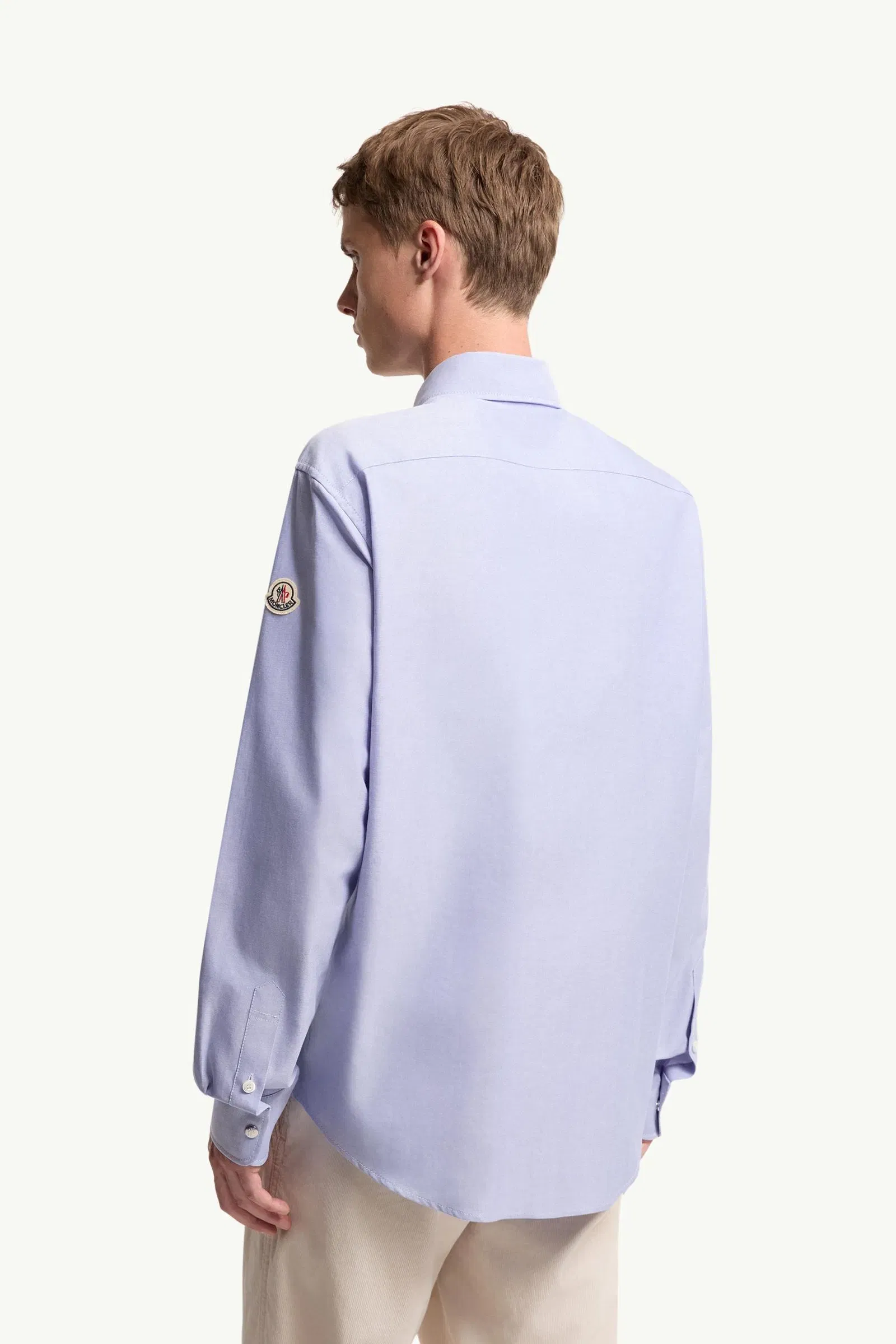Moncler Cotton Shirt Light Blue Light Blue