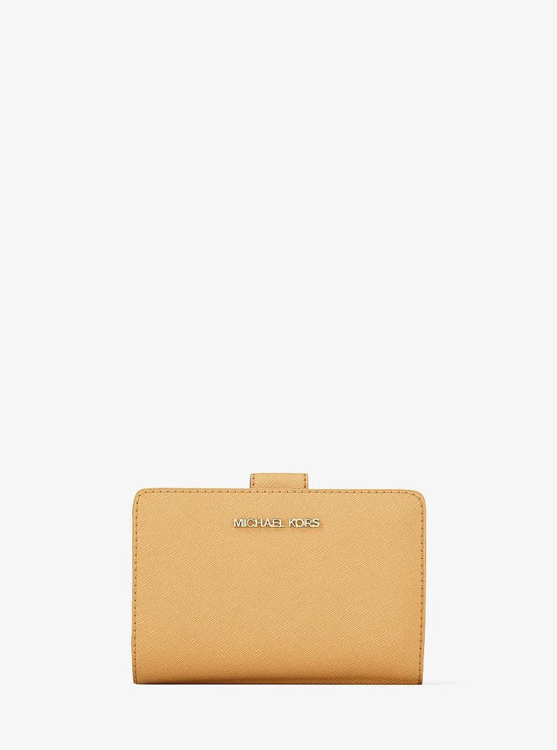 Michael Kors Medium Crossgrain Leather Wallet Honeywheat