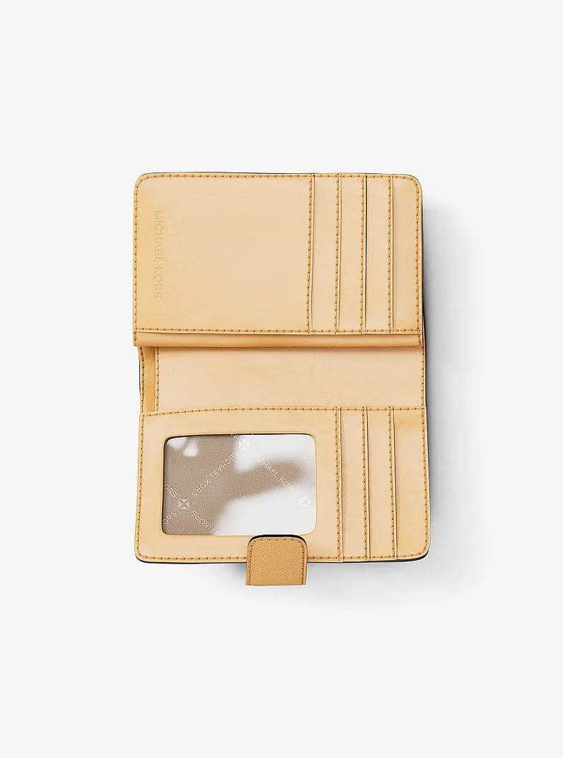 Michael Kors Medium Crossgrain Leather Wallet Honeywheat