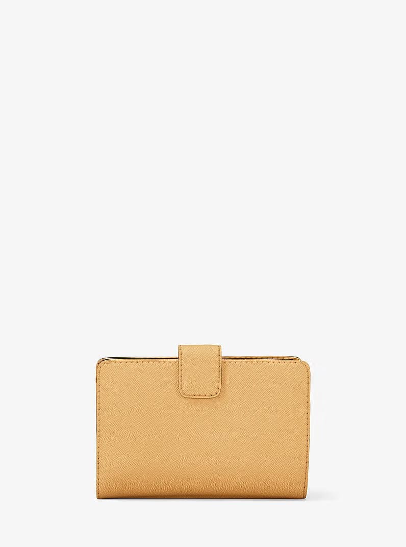 Michael Kors Medium Crossgrain Leather Wallet Honeywheat