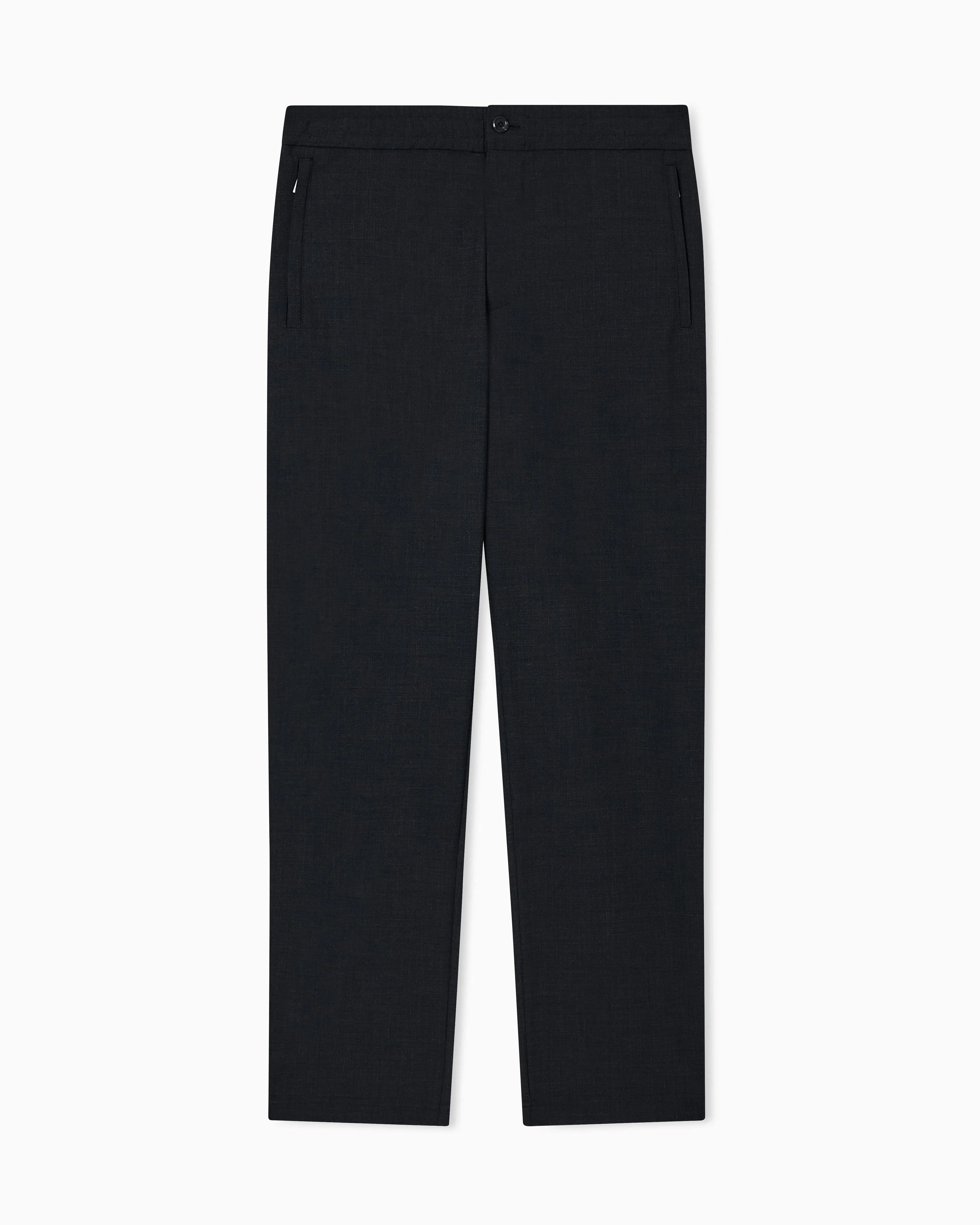 Emporio Armani Wool blend stretch canvas trousers