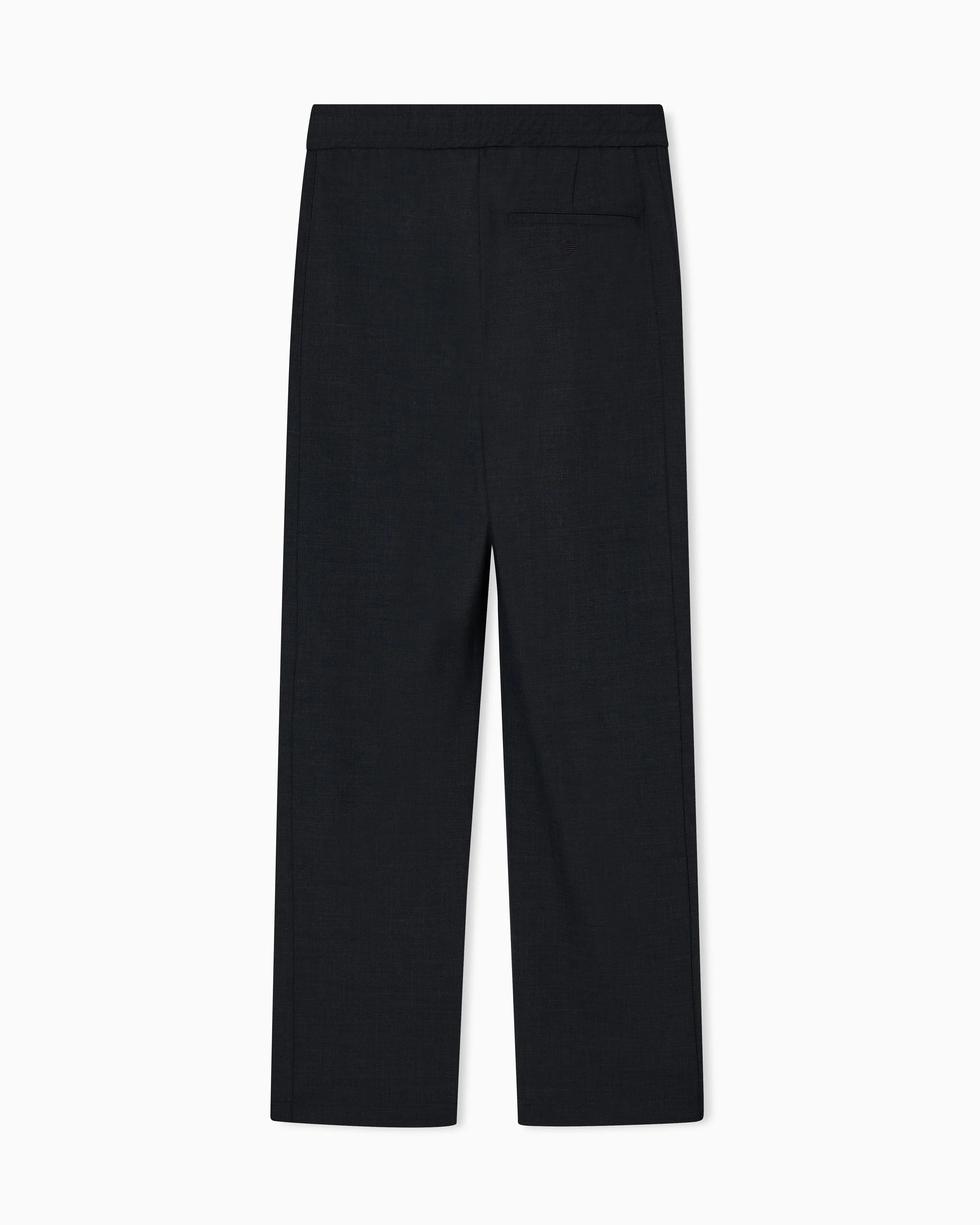 Emporio Armani Wool blend stretch canvas trousers