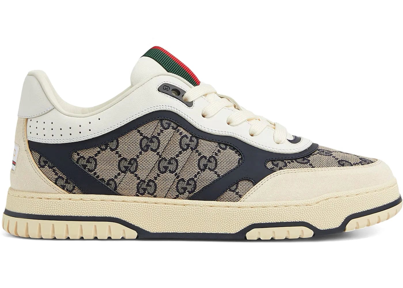 Gucci Re-Web Sneaker Beige Blue Gg Canvas