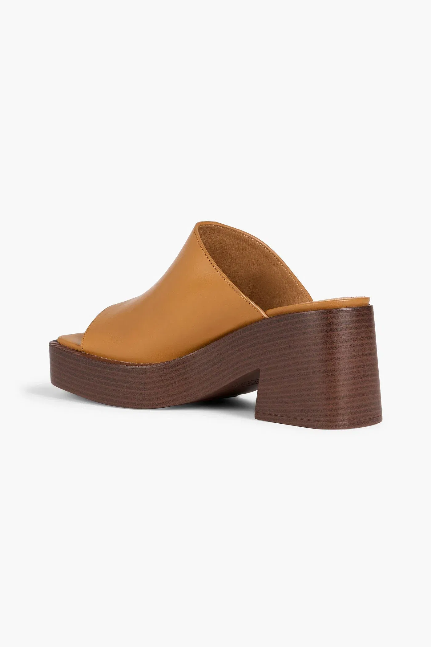 Tod's Leather Platform Mules Camel Women's