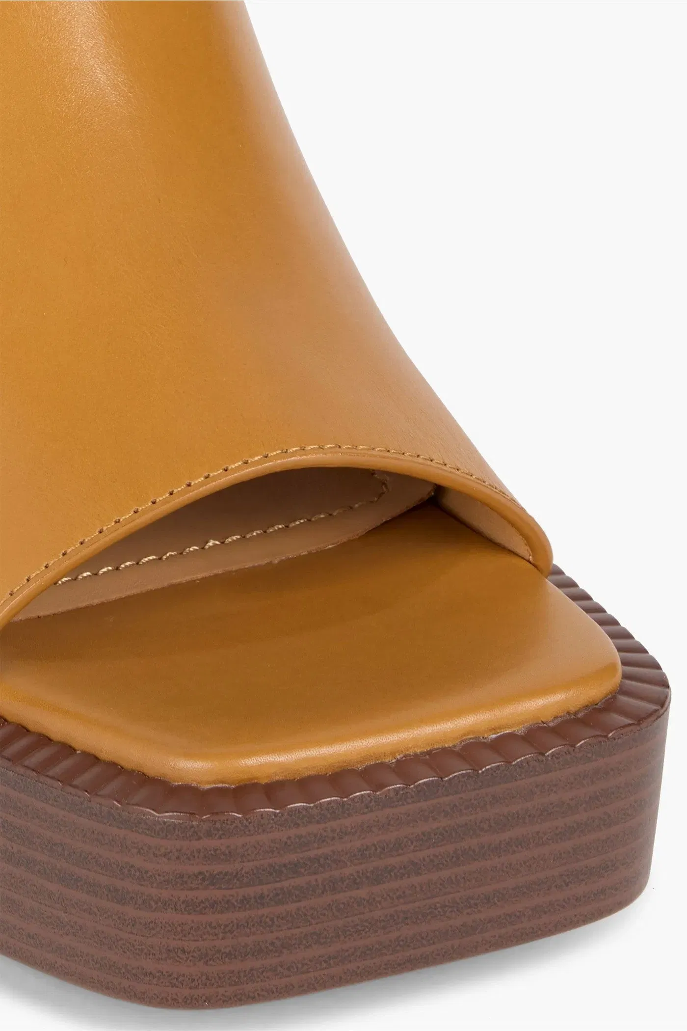 Tod's Leather Platform Mules Camel Women's