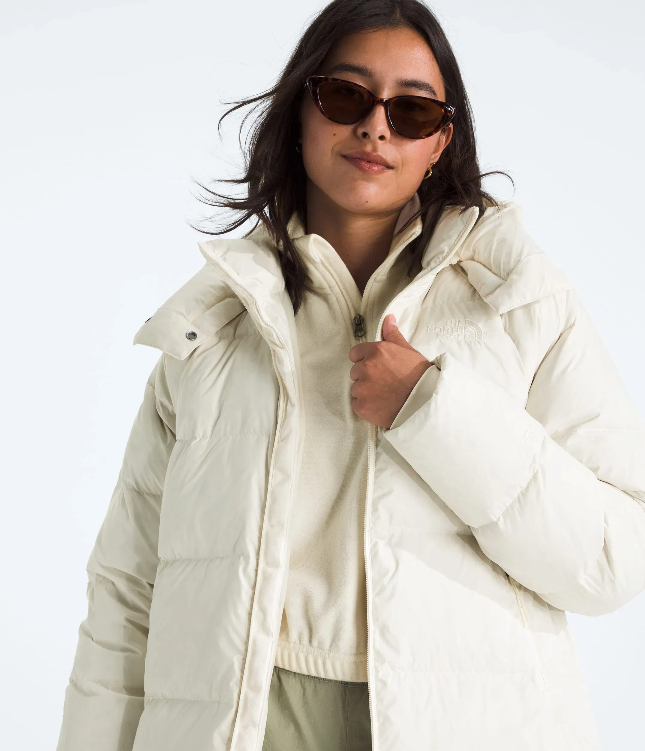 The North Face Women’s Hydrenalite™ City Long Down Hooded Parka White Dune
