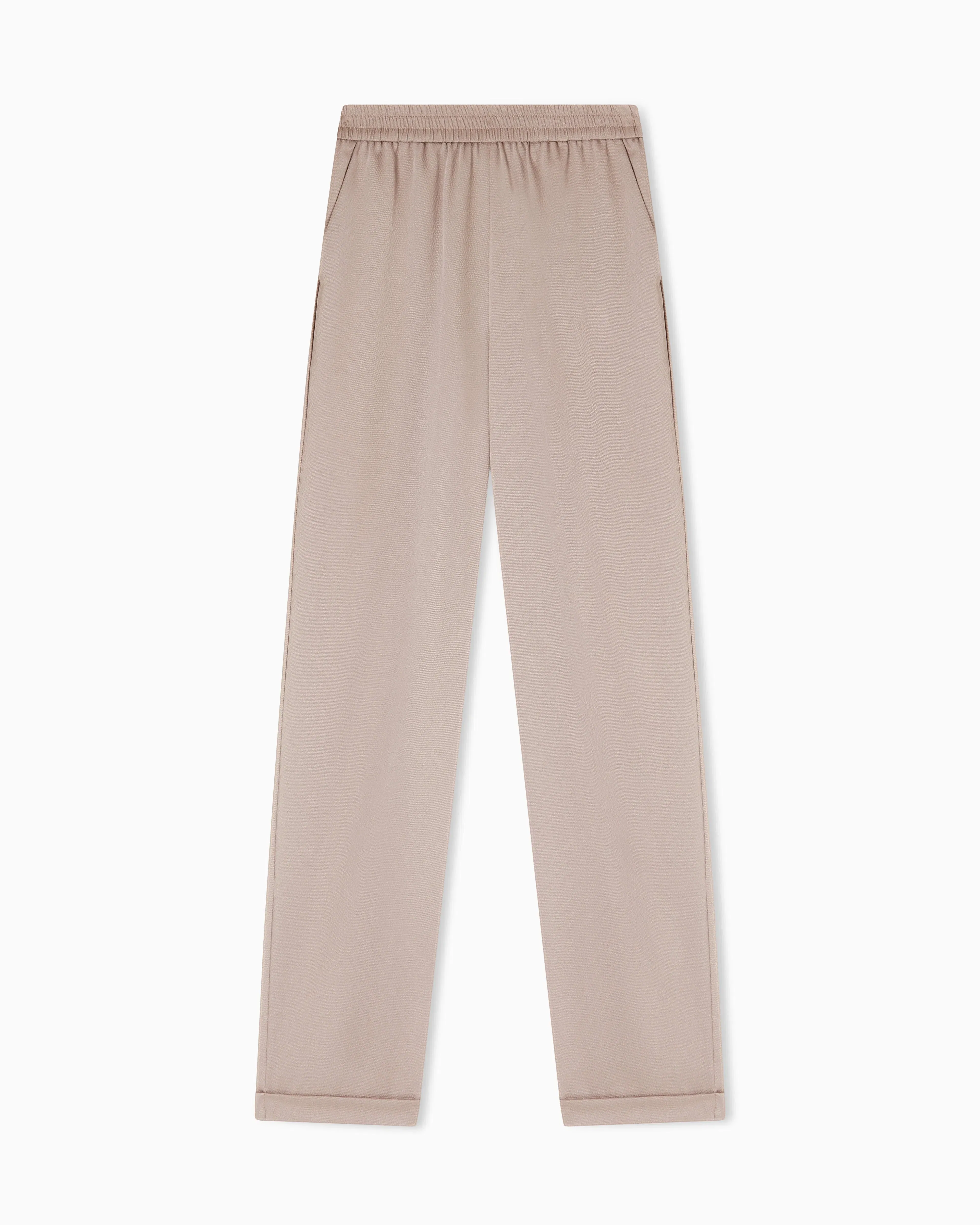 Emporio Armani Twill crêpe trousers with elasticated waist