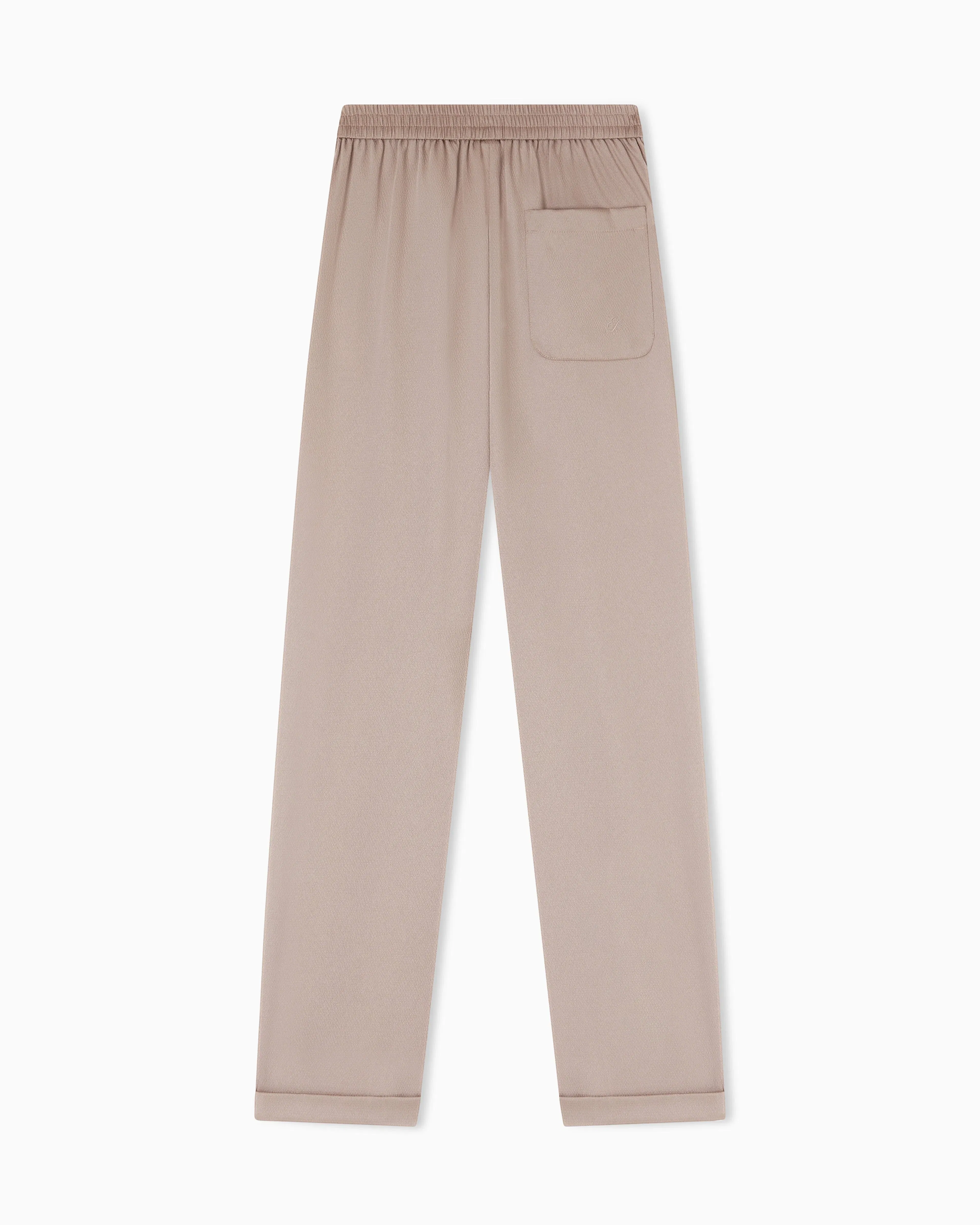 Emporio Armani Twill crêpe trousers with elasticated waist