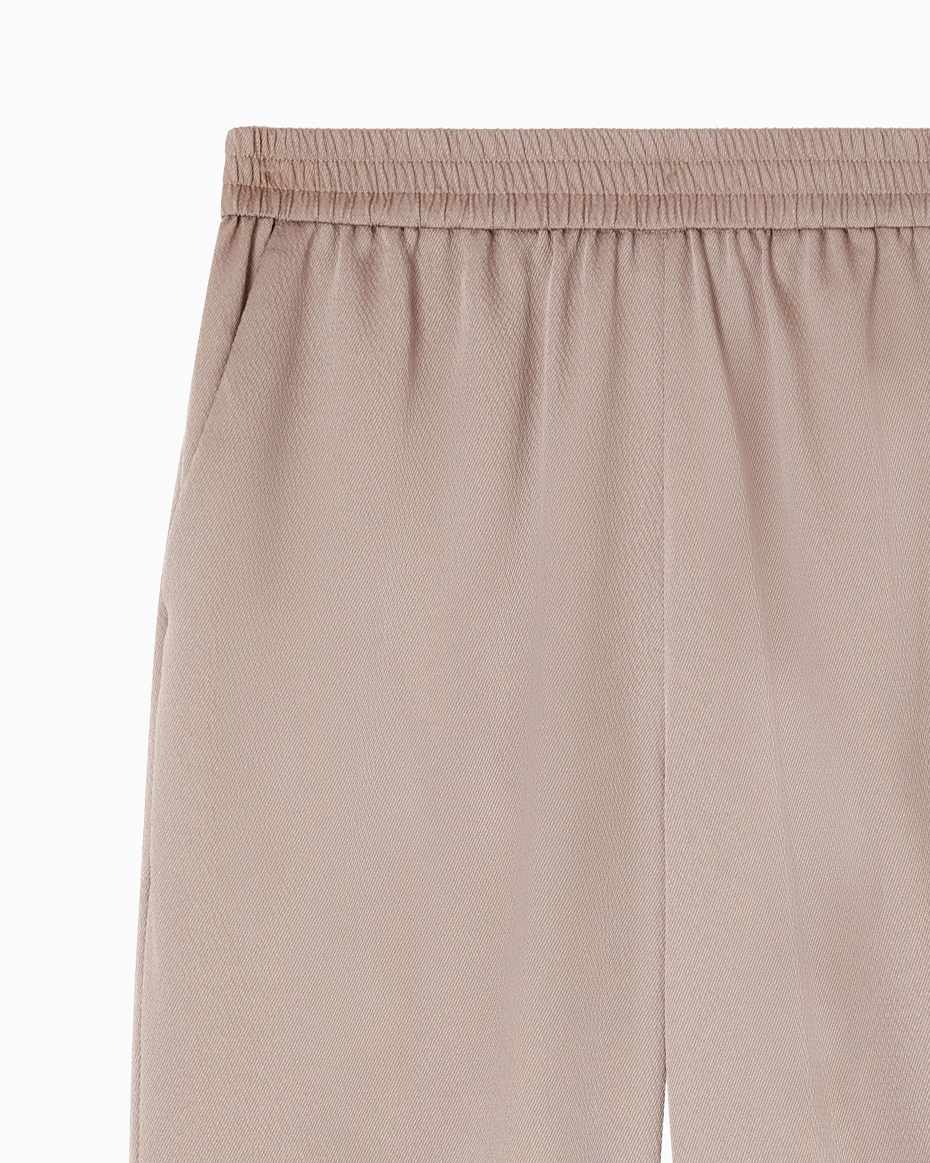 Emporio Armani Twill crêpe trousers with elasticated waist