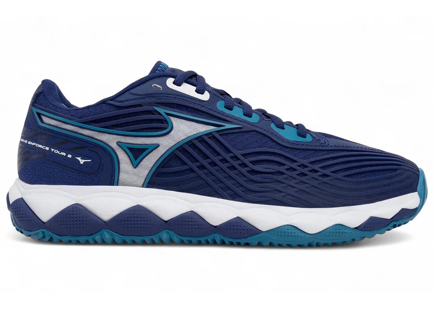 Mizuno Wave Enforce Tour 2 Cc Bellwether Blue White Fjord Blue