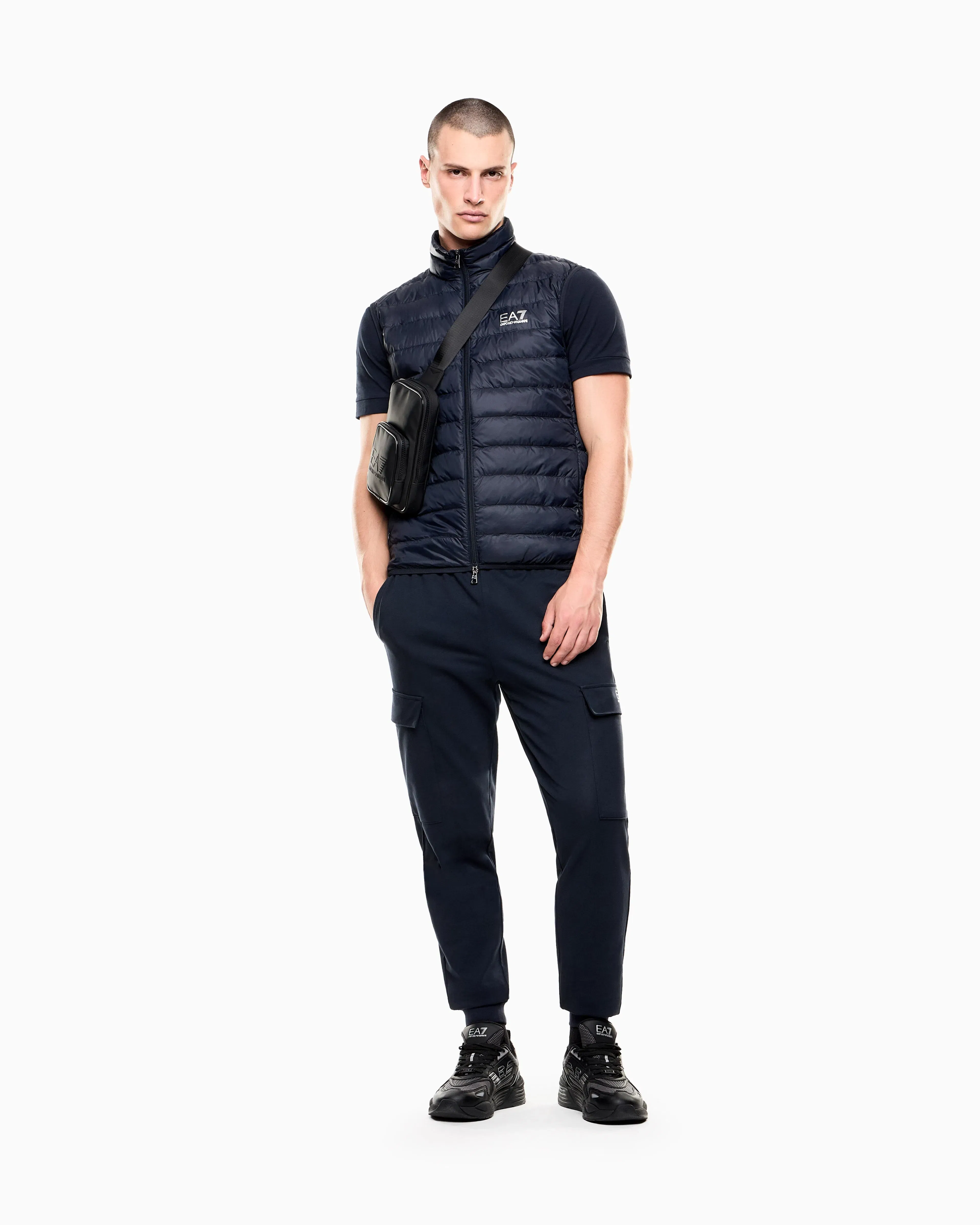 EA7 Packable gilet with zip and down padding Core Identity